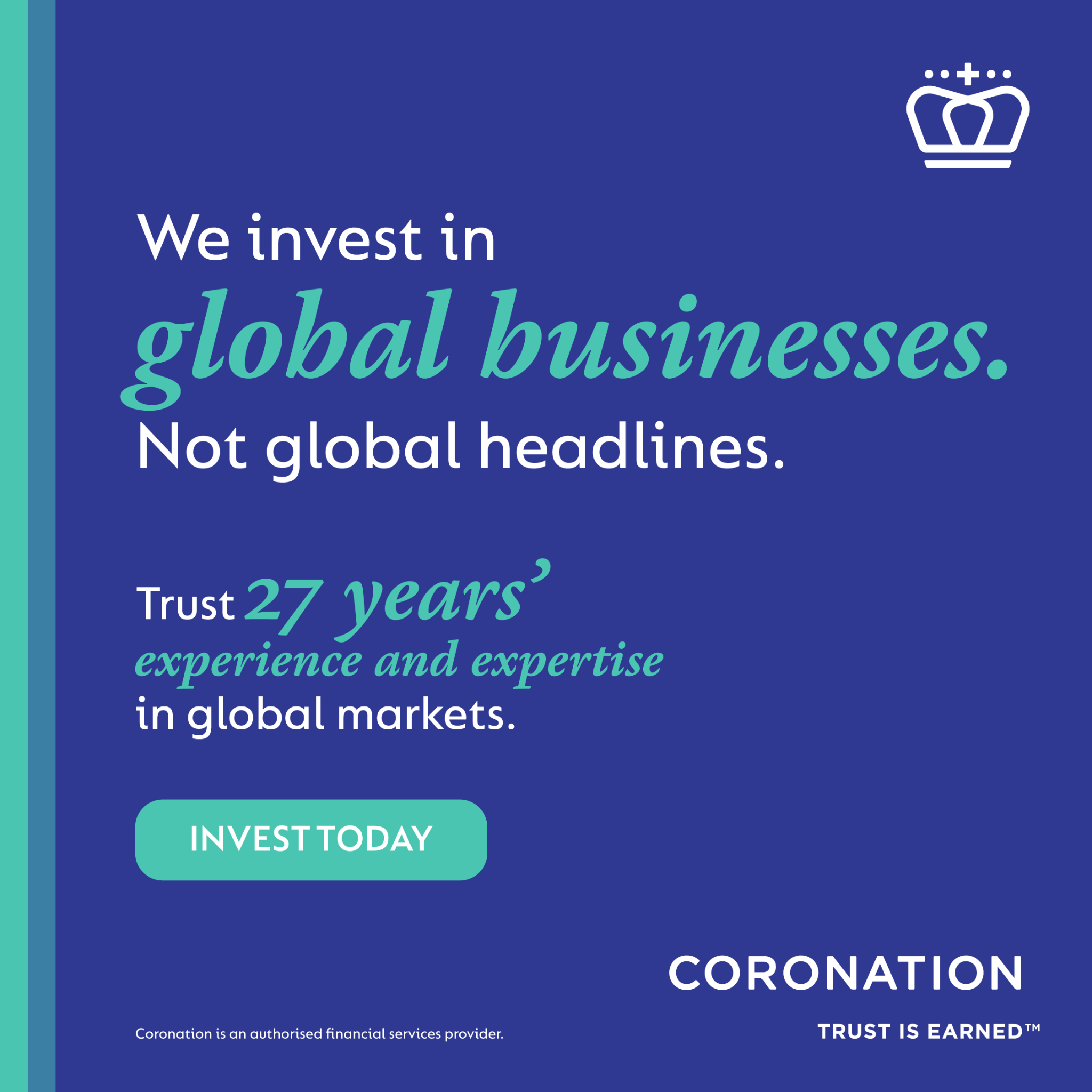 Coronation Fund Managers Facebook ad