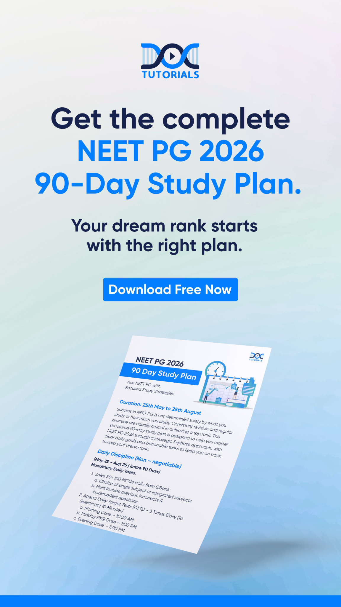 DocTutorials - NEET PG & INI CET Facebook ad from May 26, 2026