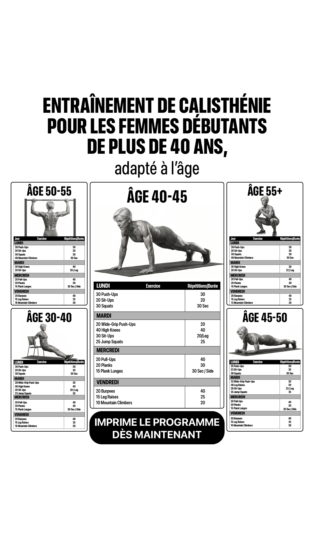 Male Calisthenics Challenge Facebook ad