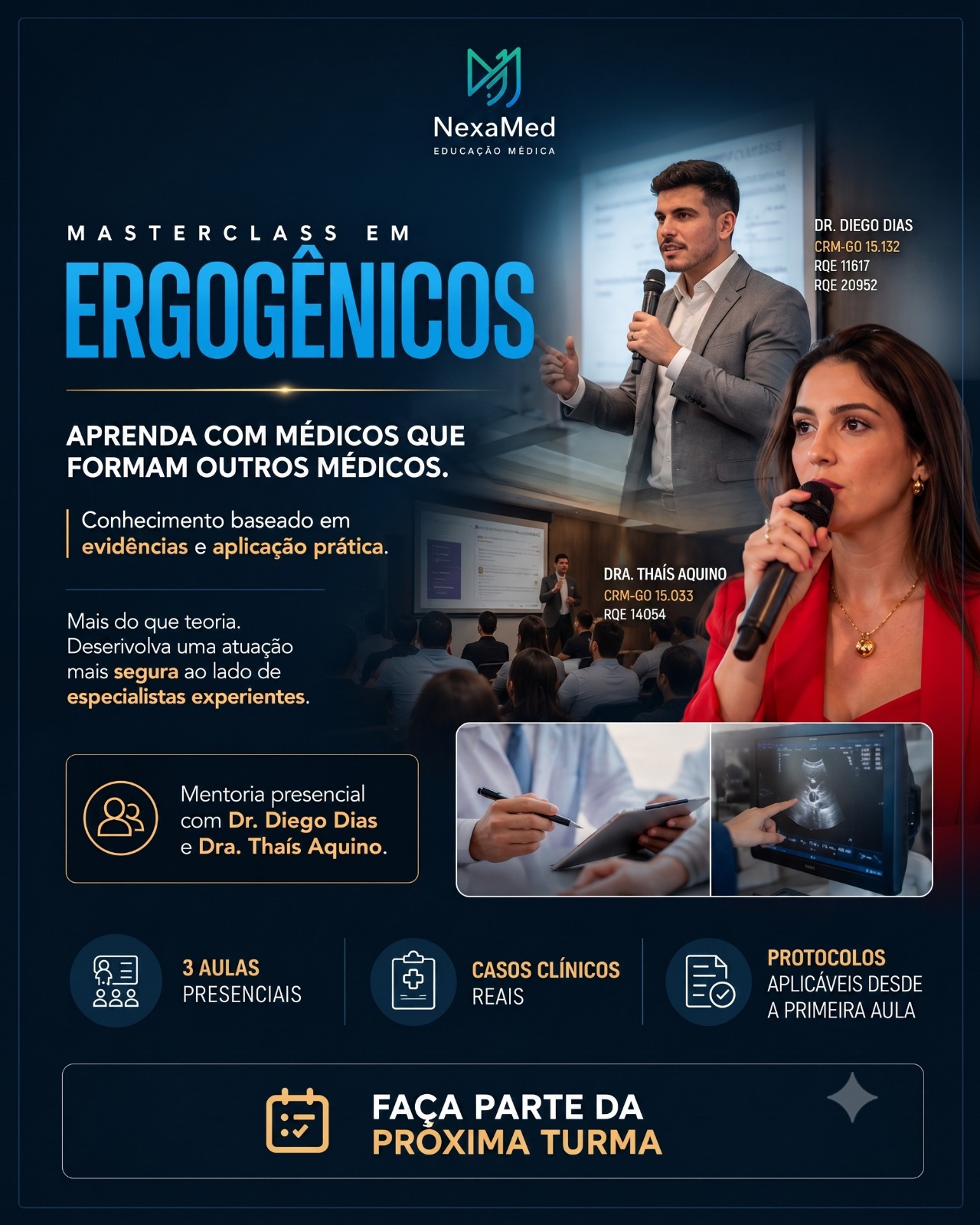 Nexamed Facebook ad: Curso com certificação - Masterclass em Ergogênicos