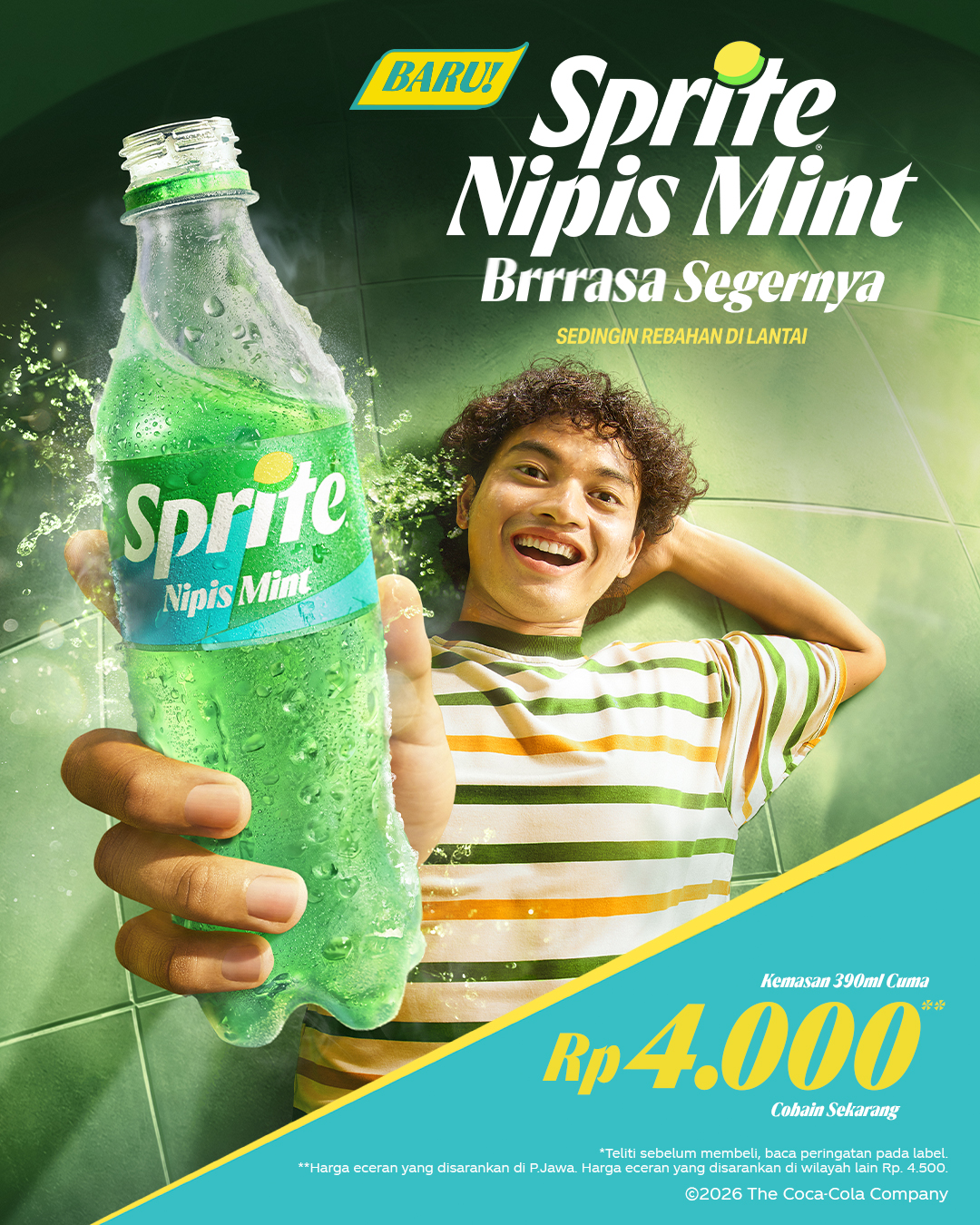 Sprite Facebook ad: Cobain Sprite Nipis Mint baru, sekarang!