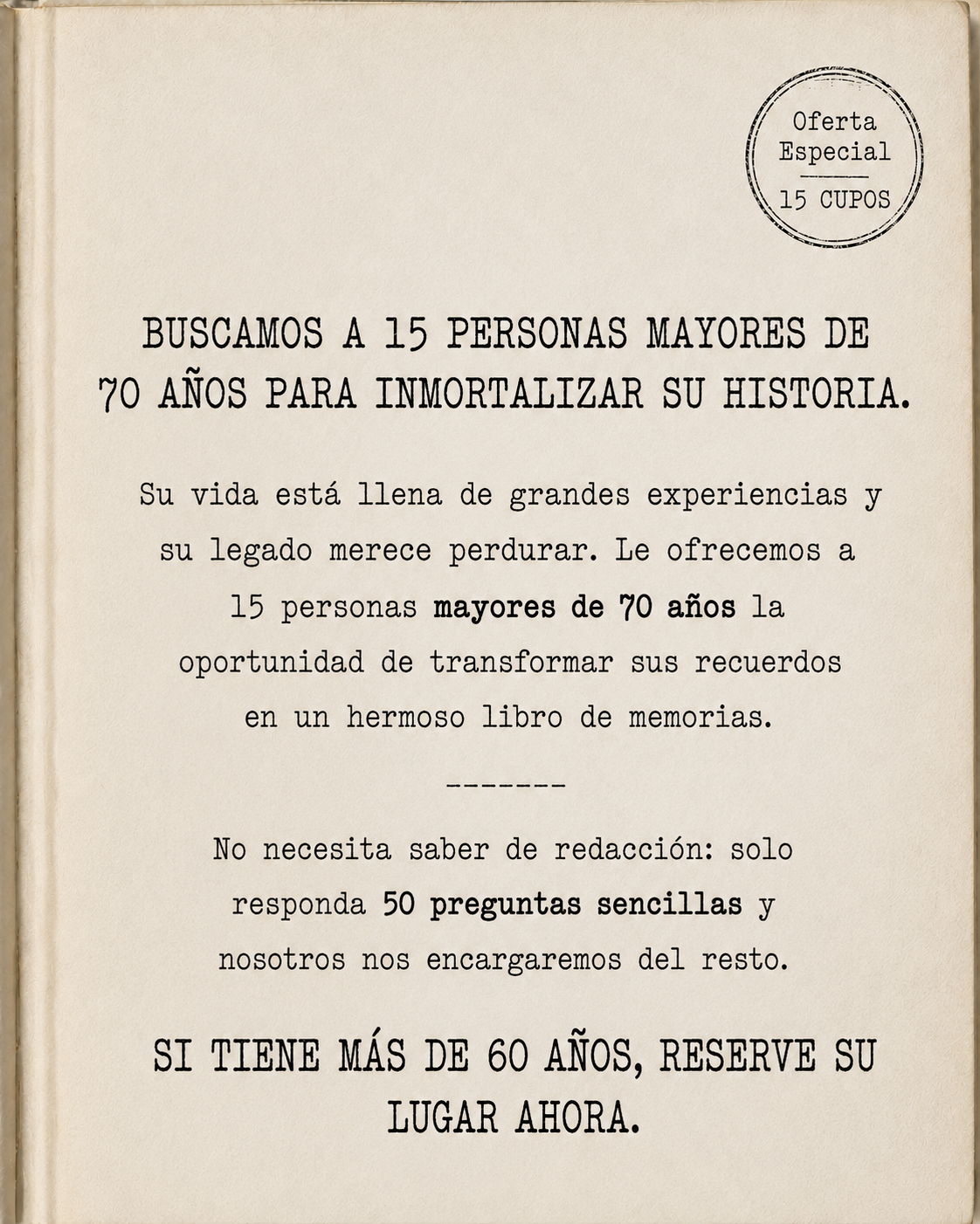 Memowrite Facebook ad