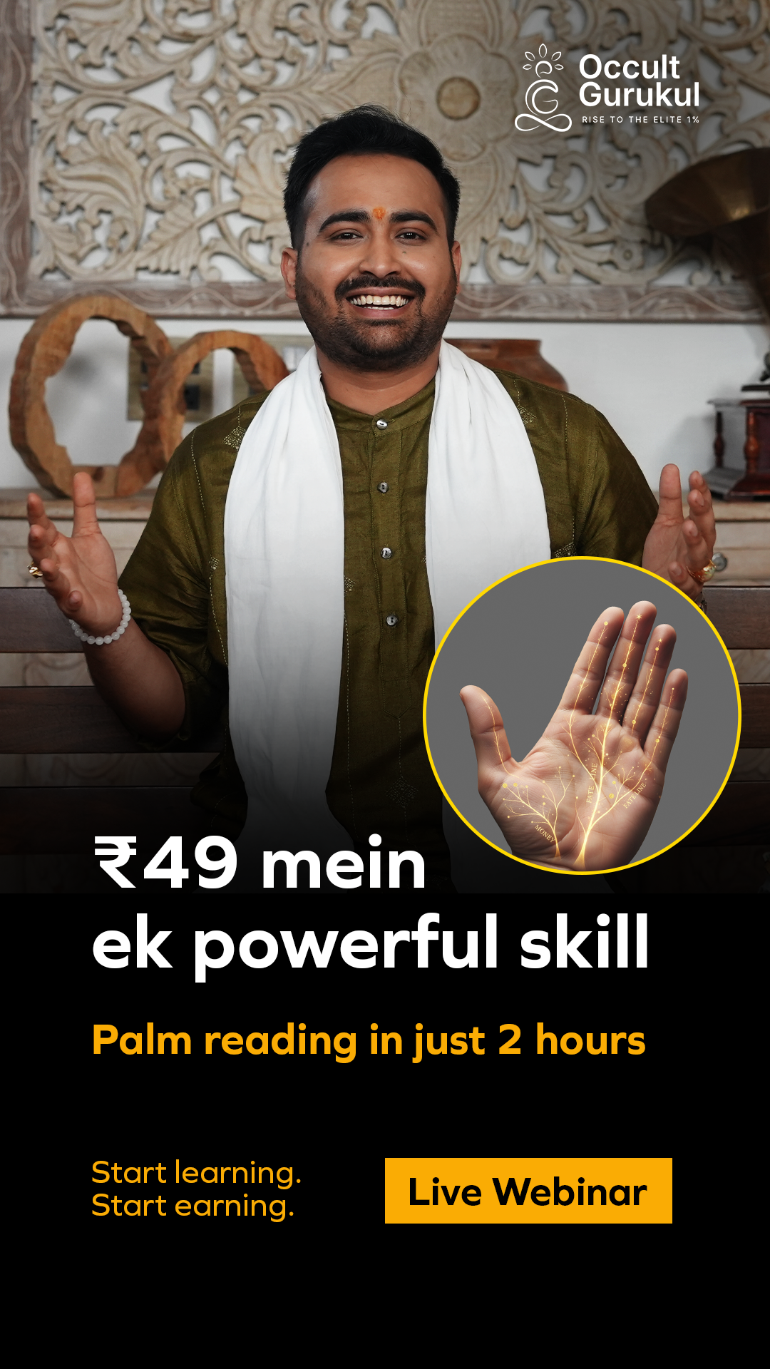 Occult Gurukul Facebook ad from May 1, 2026