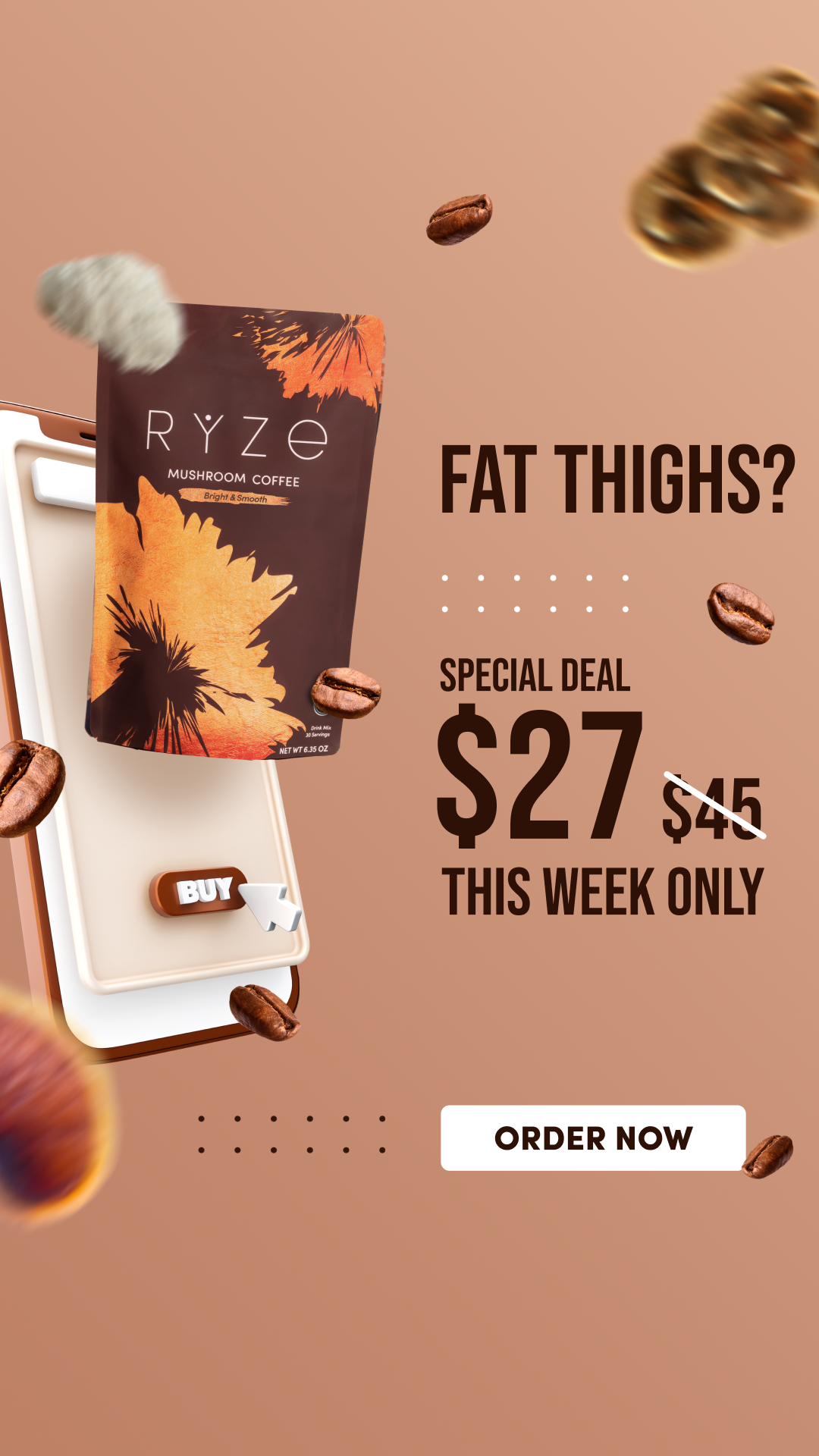 RYZE Superfoods Facebook ad