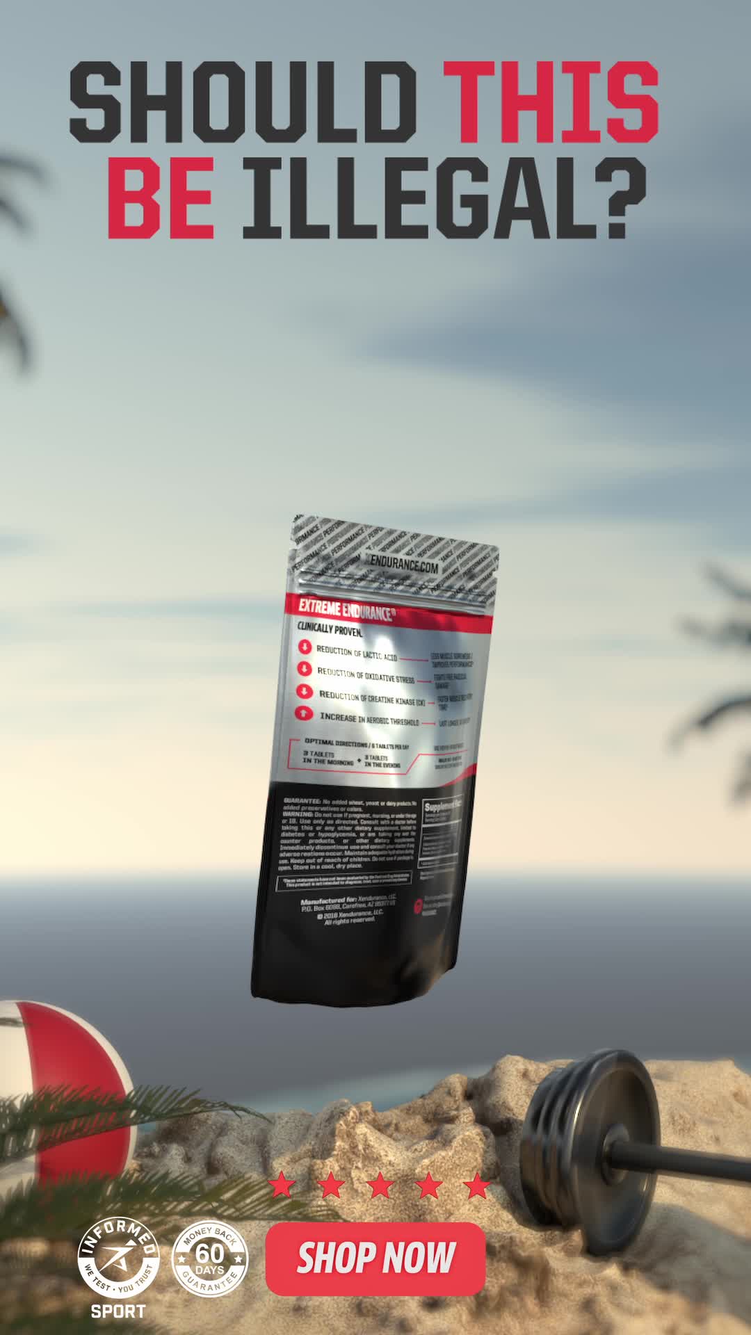 Xendurance Facebook ad from Aug 4, 2026