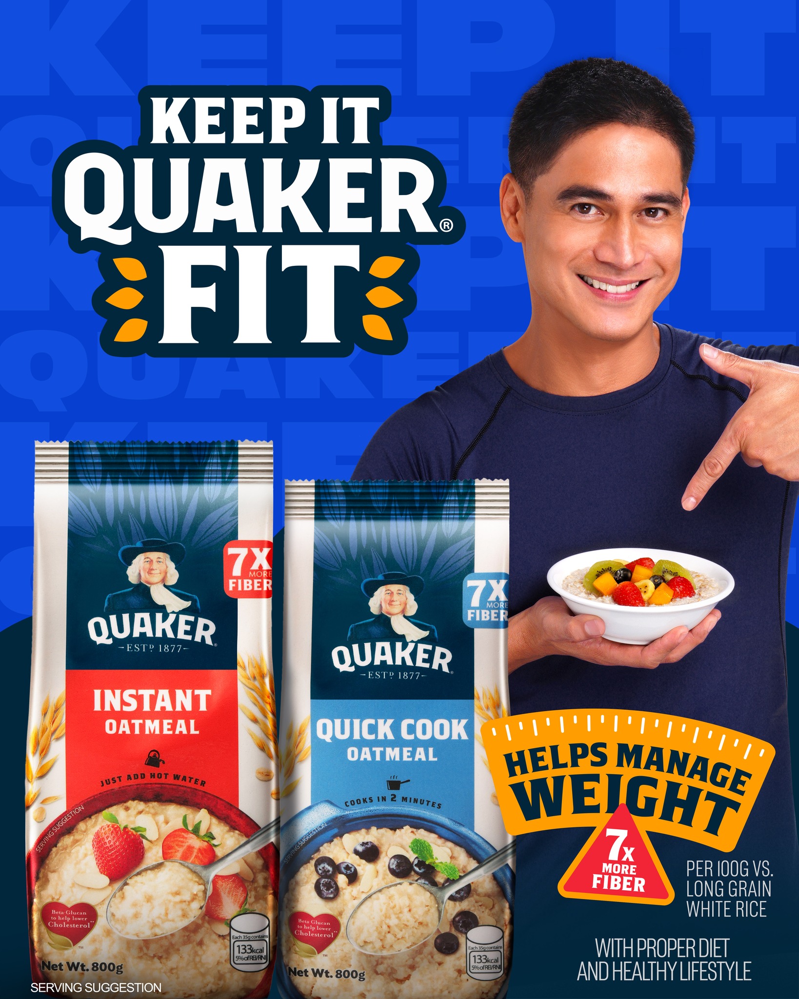 Quaker Oats Philippines Facebook ad: Here’s to a fitter, stronger you this year