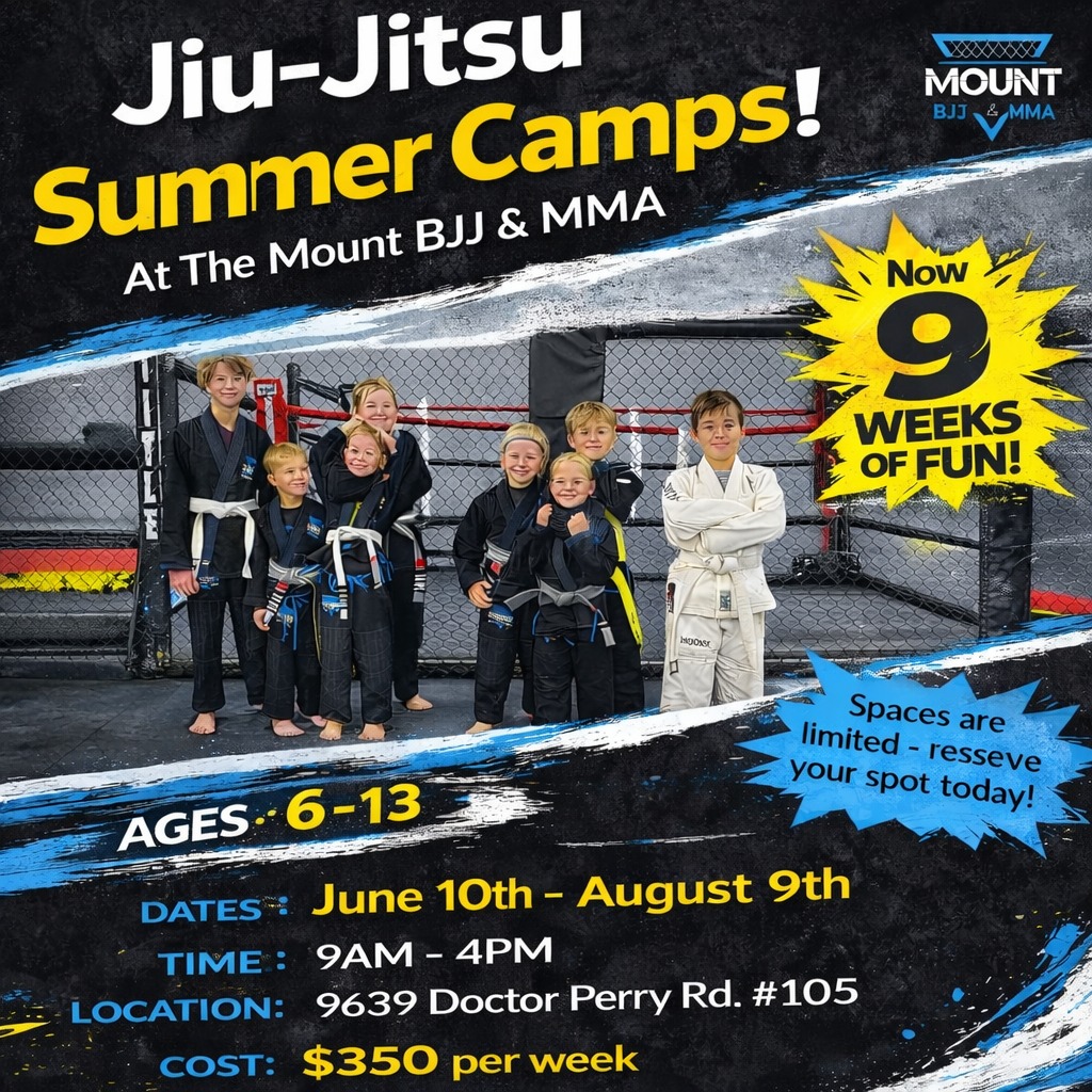 The Mount BJJ & MMA Facebook ad: 2026 The Mount BJJ Summer Camp - Cheddar Up