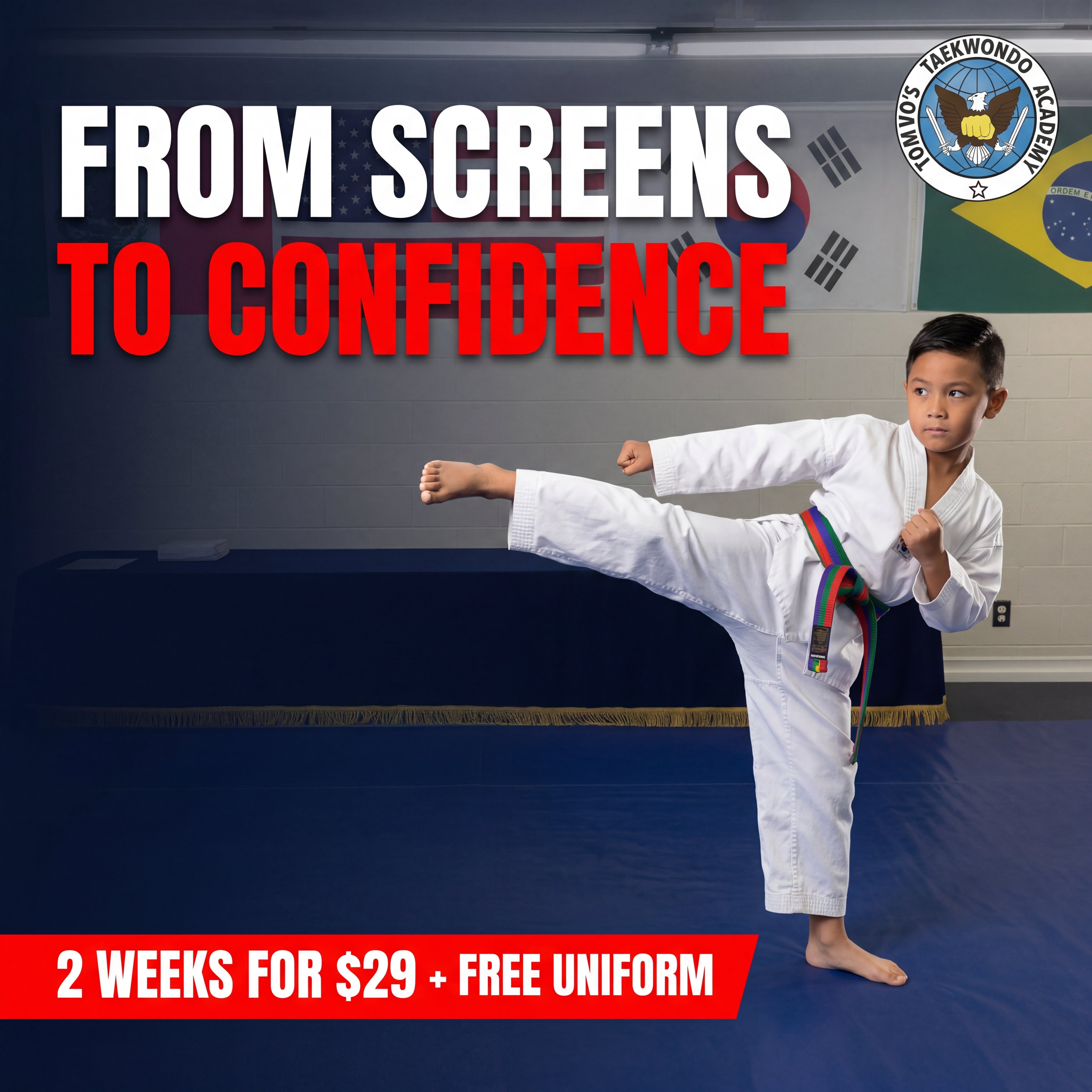 Huntington Beach Martial Arts - Tom Vo's Taekwondo Facebook ad