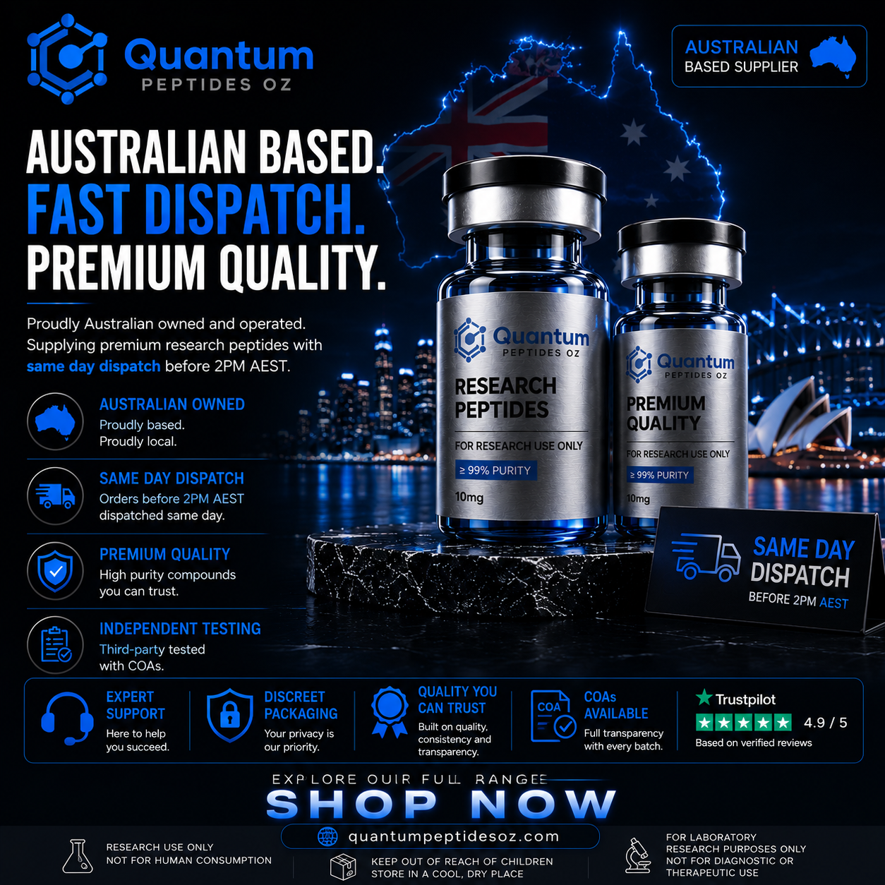 Quantum Peptides OZ Facebook ad from Jul 18, 2026