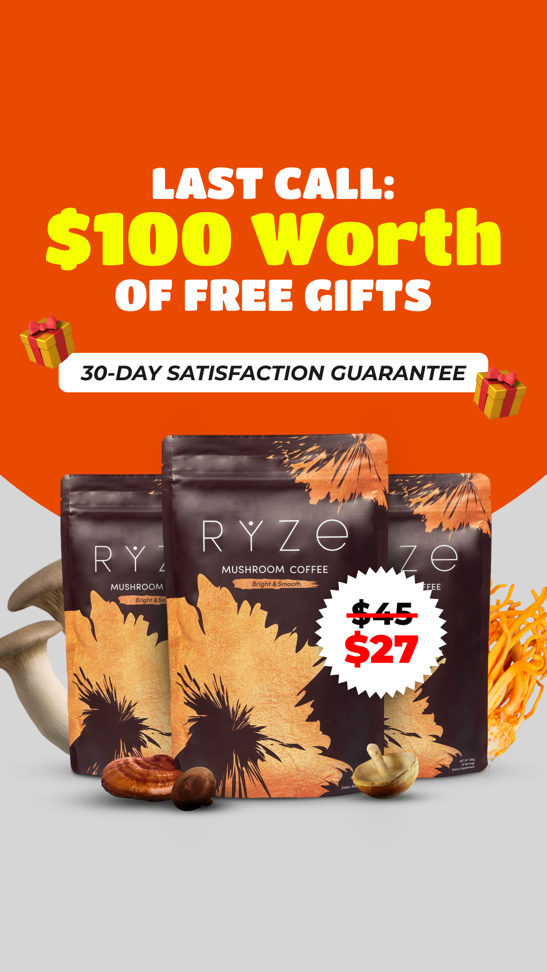 RYZE Superfoods Facebook ad