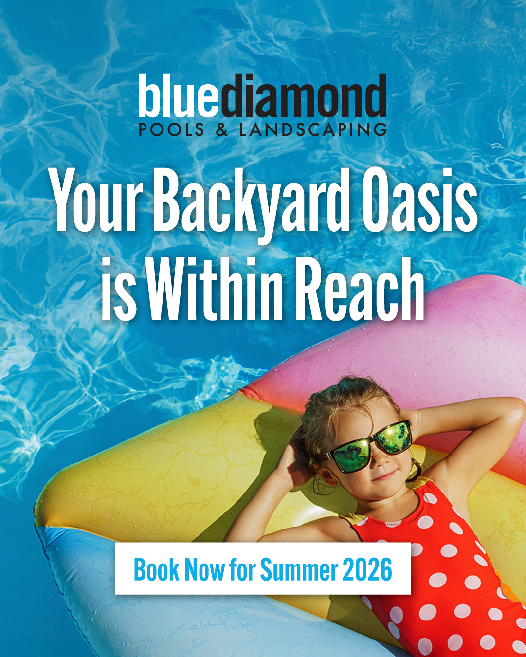 Blue Diamond Pools & Landscaping Facebook ad: Vinyl Pool Packages