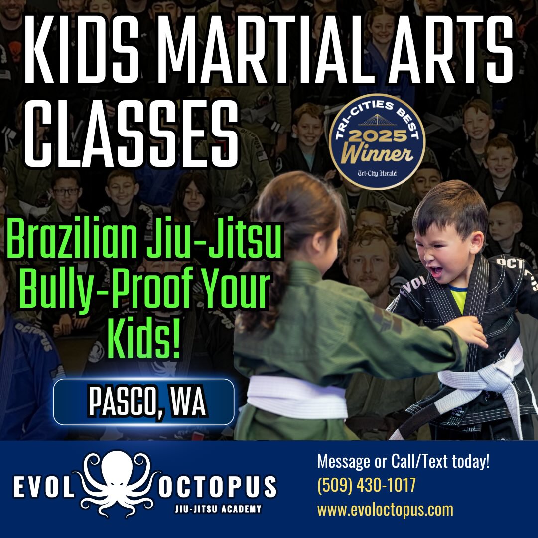 Evol Octopus Jiu-Jitsu Academy Facebook ad: Kids Brazilian Jiu-Jitsu Classes Near Me in Pasco | Evol…