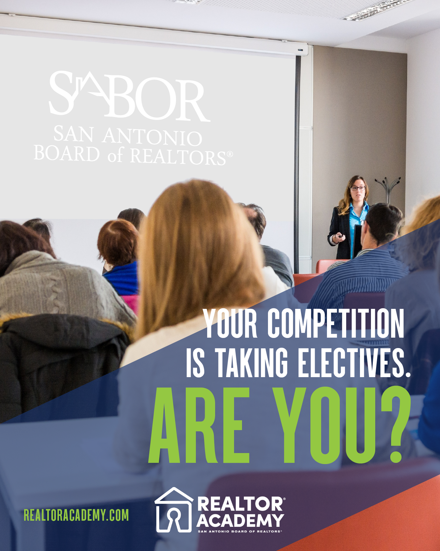 San Antonio Board of REALTORS Facebook ad: One Academy. All the Edge.