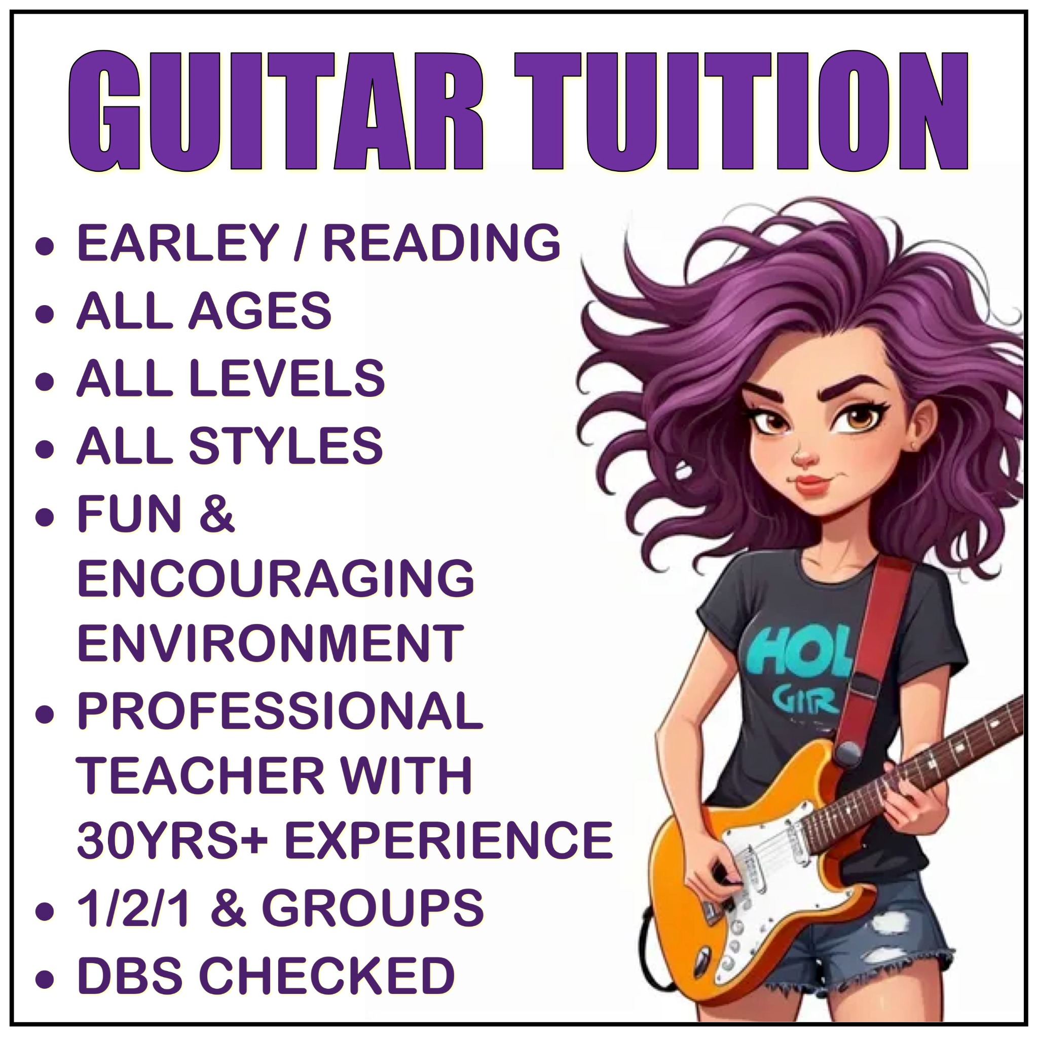 Guitar Lessons Reading - James Holt Facebook ad