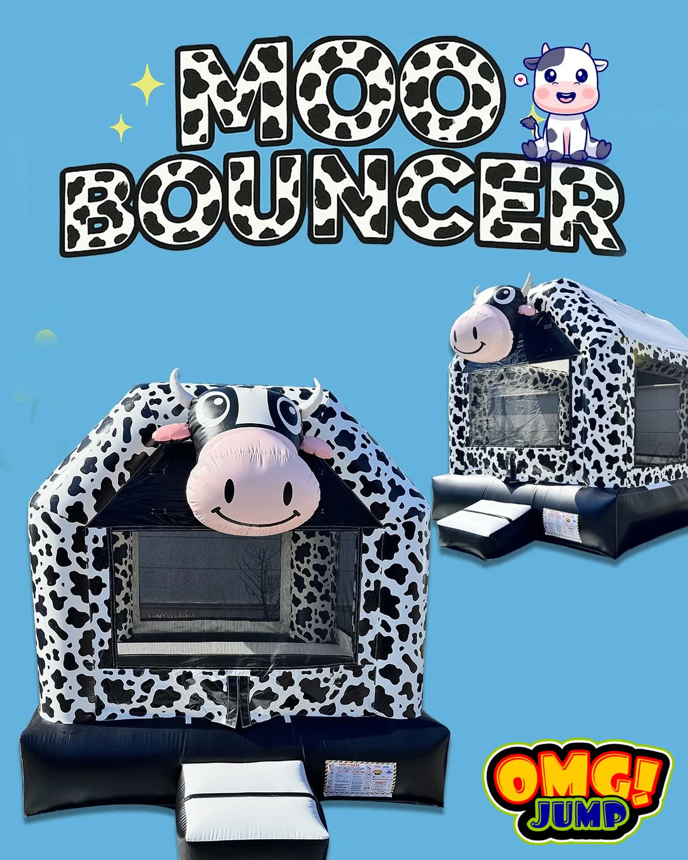 OMG JUMP Facebook ad: Say hello to the MOO BOUNCER!