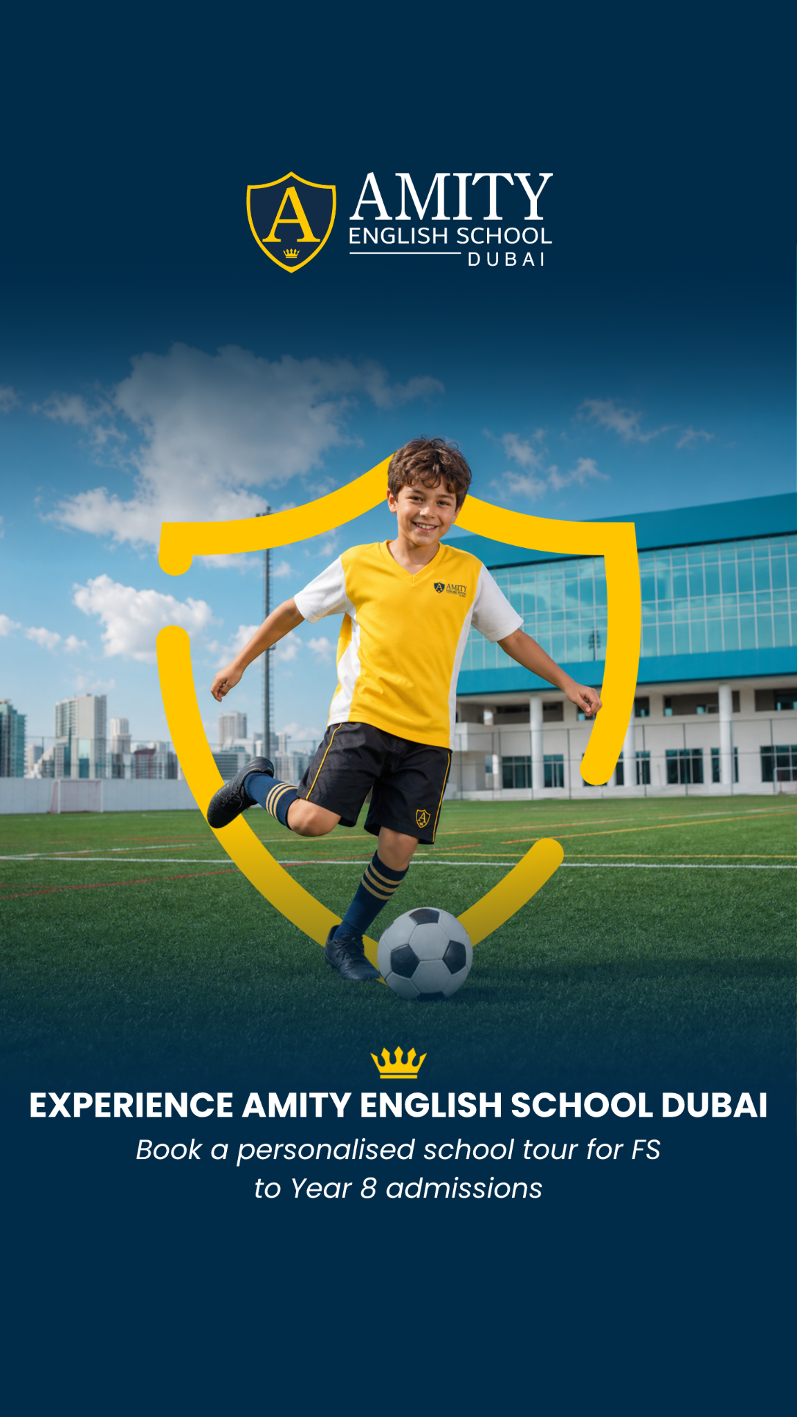 Amity English School Dubai Facebook ad from Jun 12, 2026