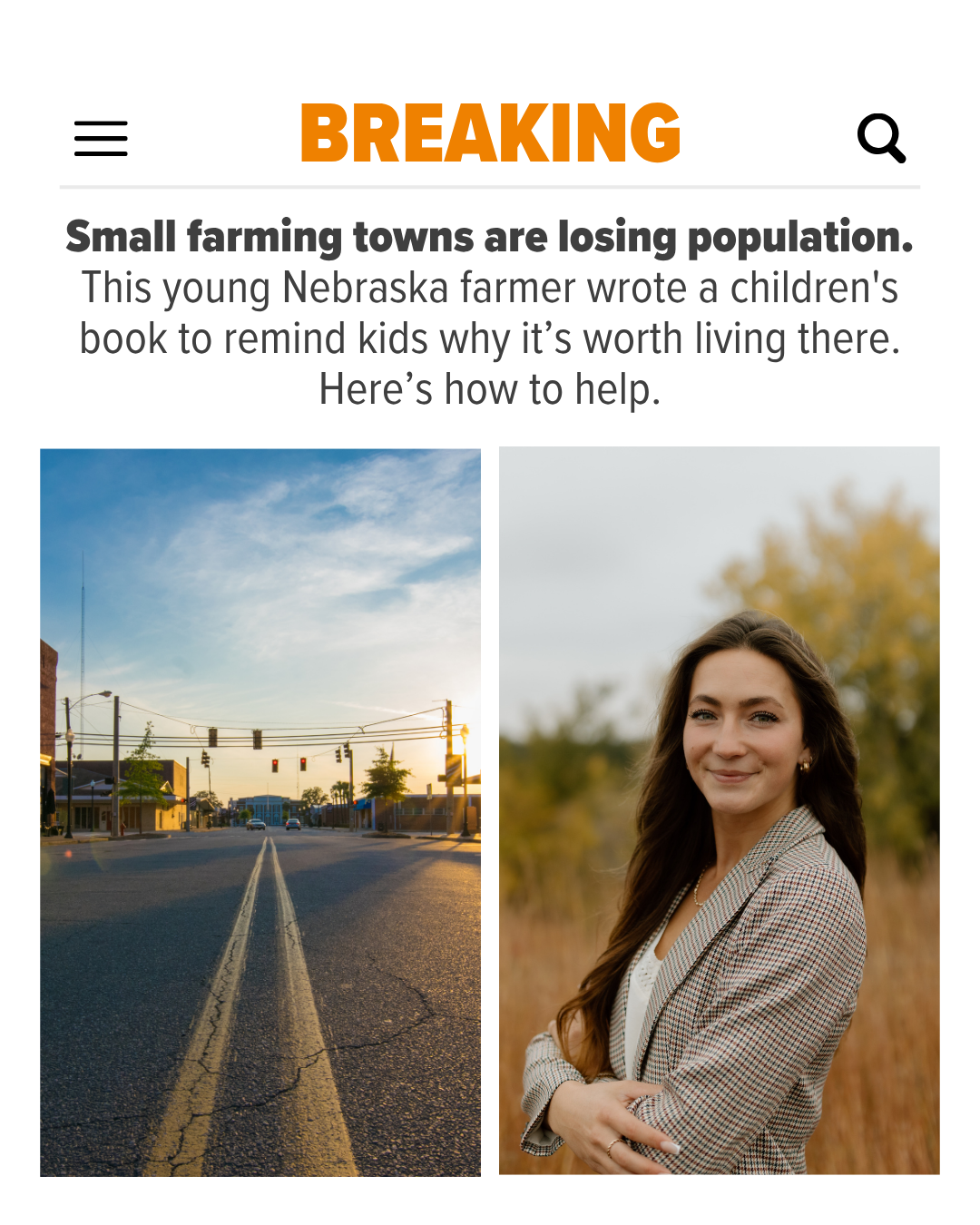 Laura Farms Facebook ad: Help Save the Future of Farming