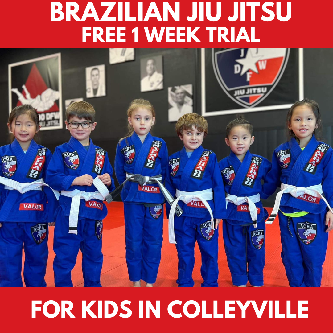 JJ Machado DFW Brazilian Jiu Jitsu Facebook ad: 1 Week JIU JITSU TRIAL for KIDS