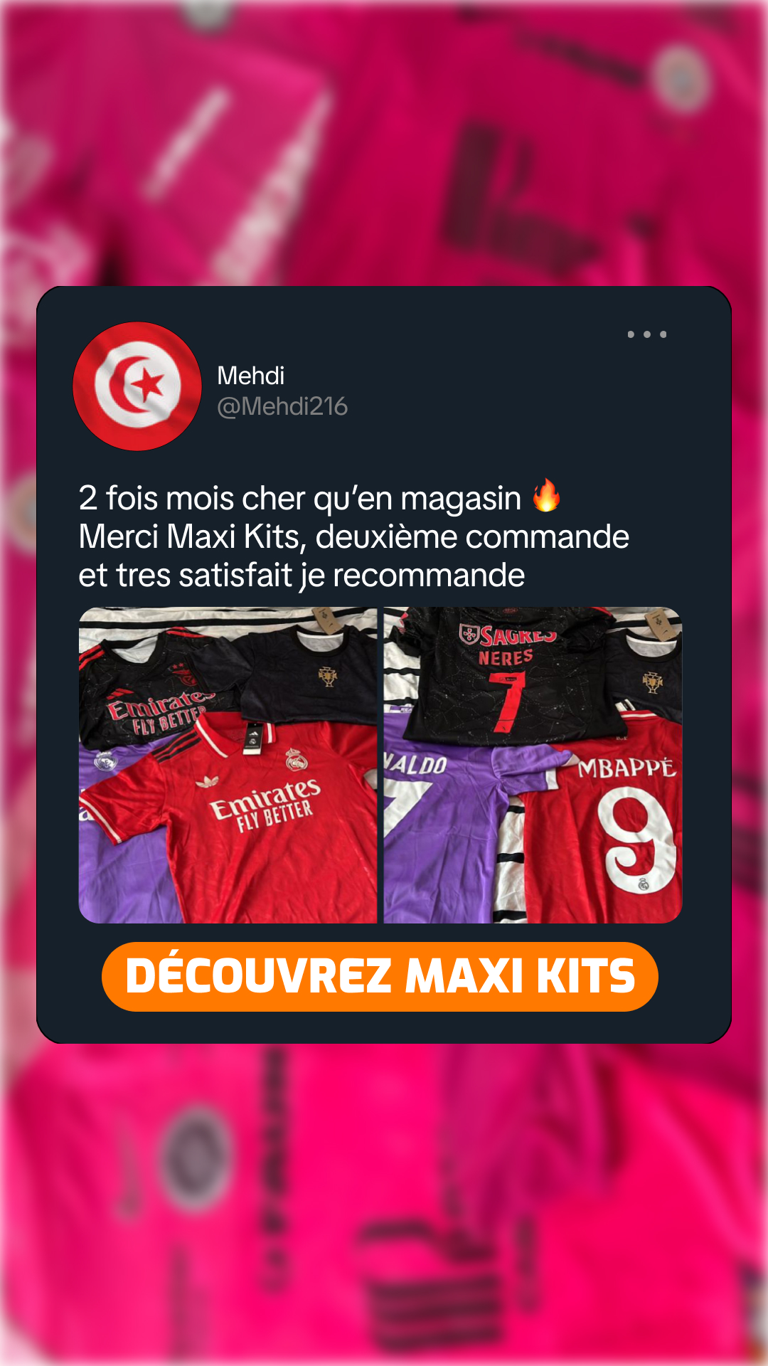 maxikits.com Facebook ad: Arrête de payer le prix fort.