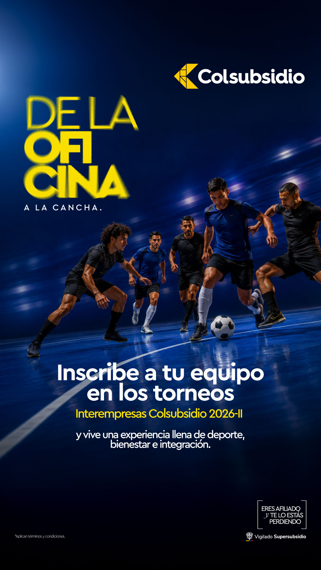 Entretenimiento Colsubsidio Facebook ad: Inscribe a tu equipo