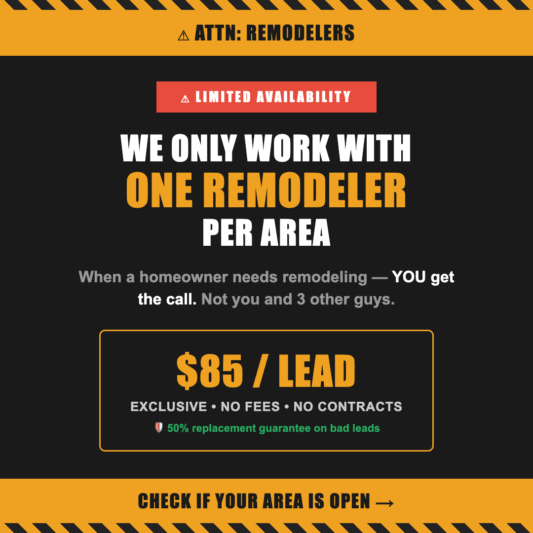 Guaranteed Home Leads Facebook ad
