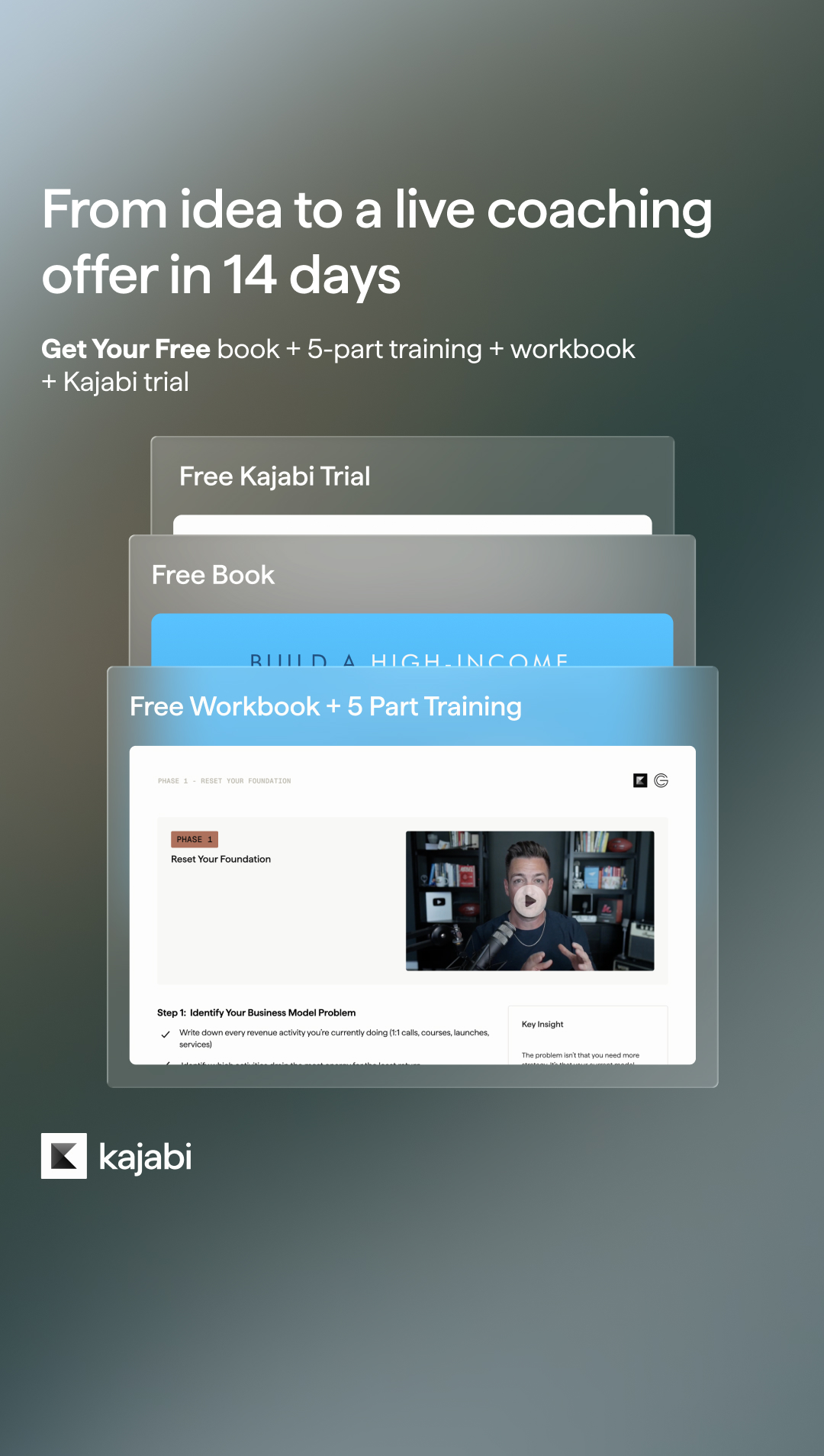 Kajabi Facebook ad: Get the Free Bundle