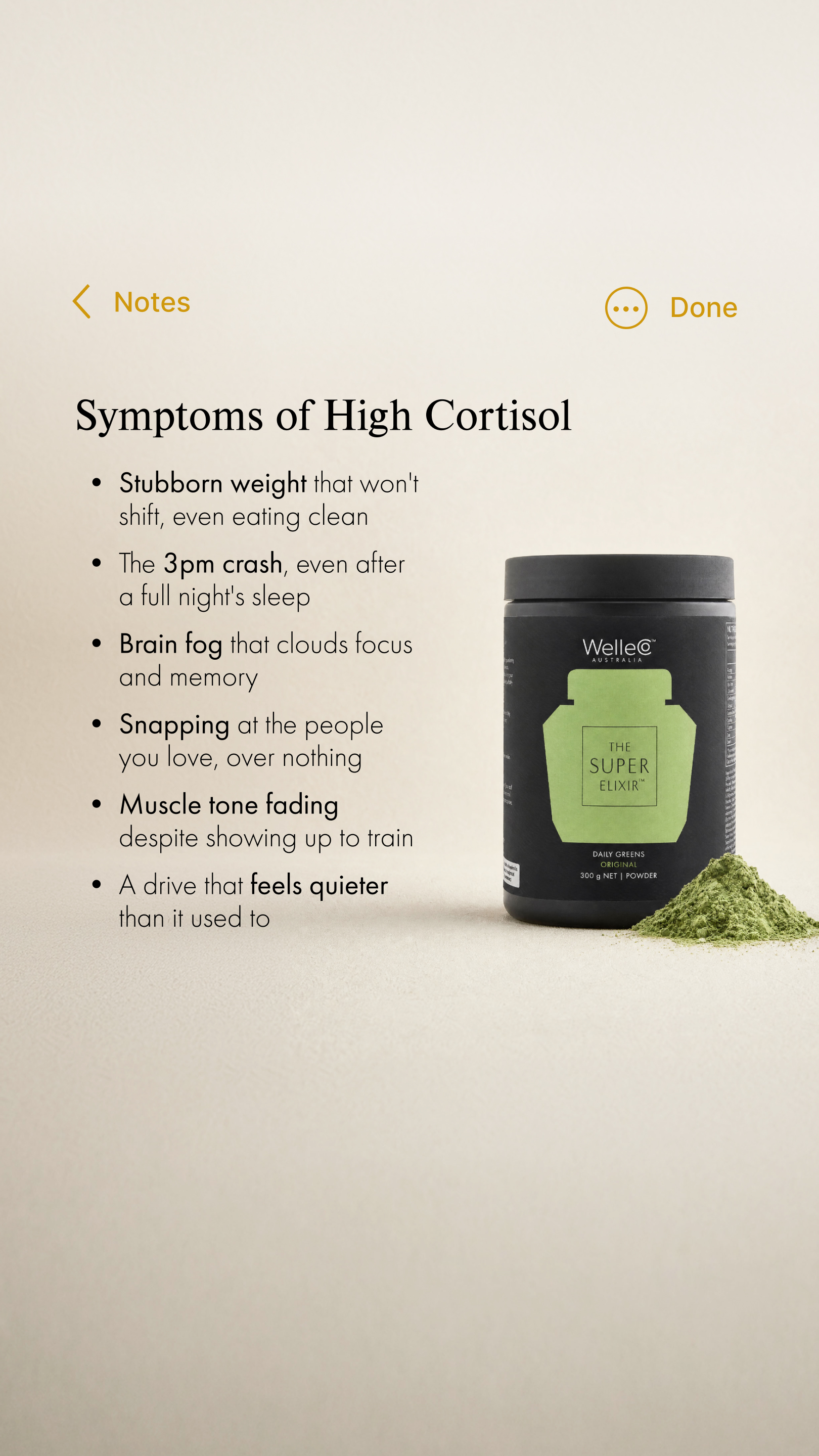 WelleCo Facebook ad