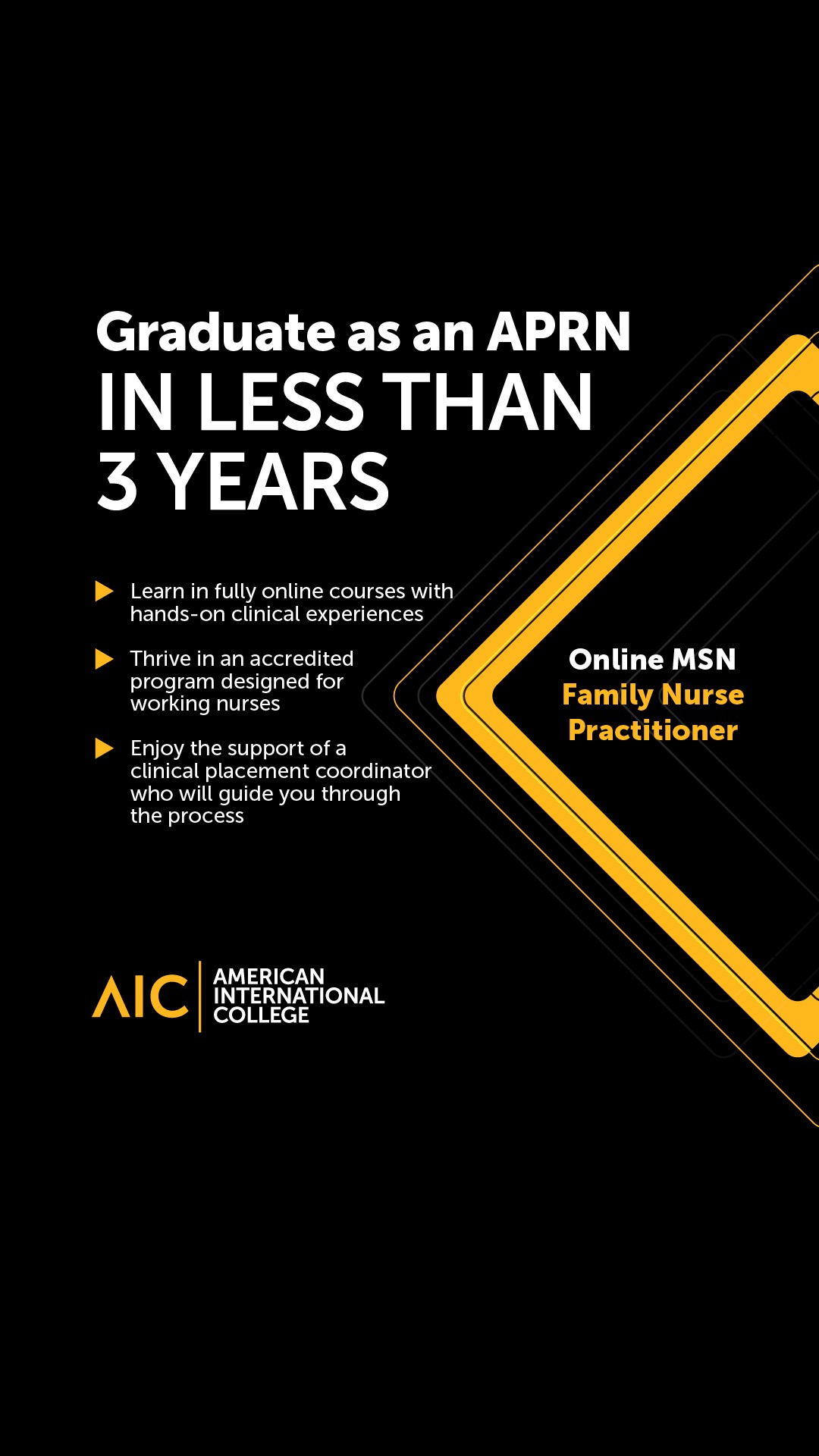 American International College Facebook ad