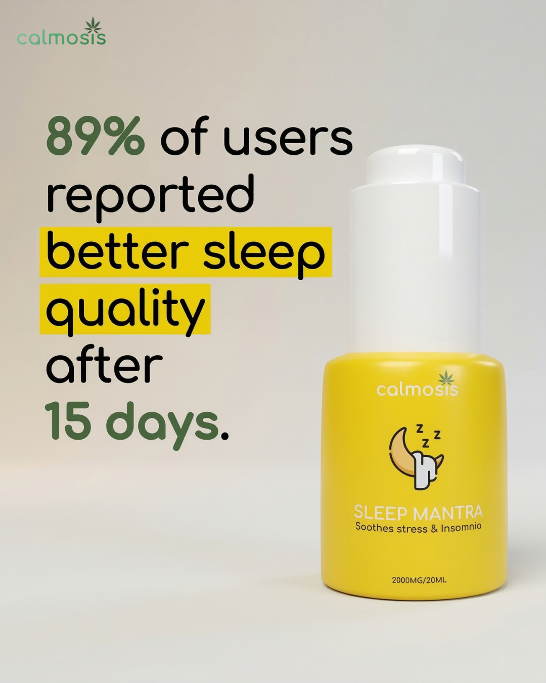 Calmosis.official Facebook ad: Sleep Mantra - Natural Sleep Aid with Cannabis & Ayurvedic…