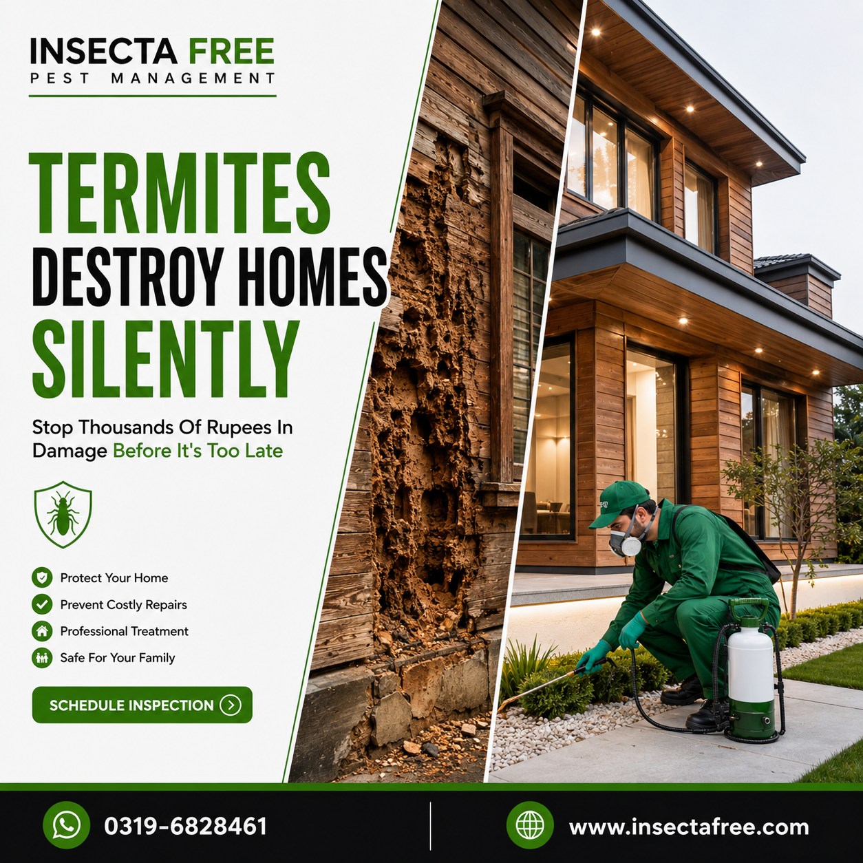 Insecta Free - Pest Management Services Facebook ad: Protect Your Property Before Termites Do!