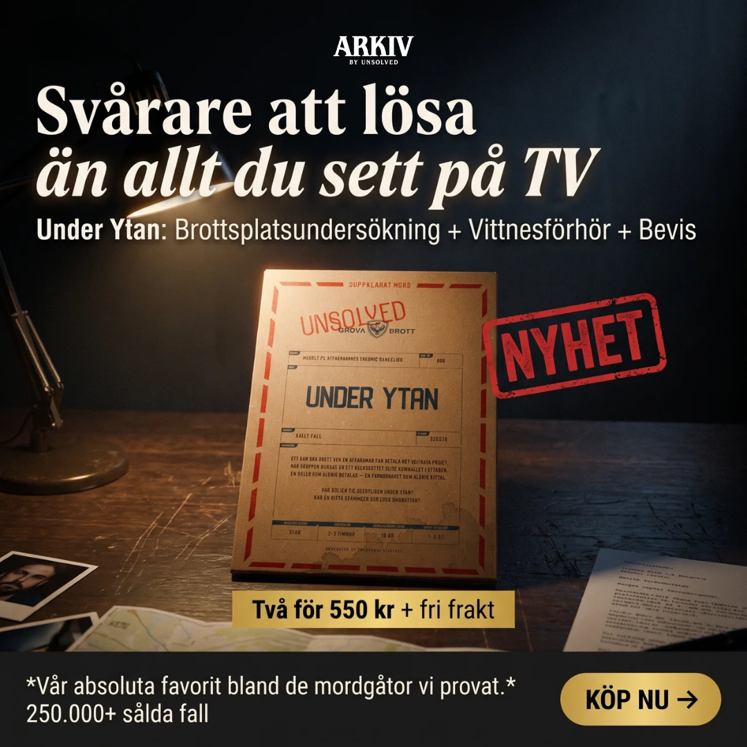 ARKIV by Unsolved - Mordgåtor att lösa hemma Facebook ad