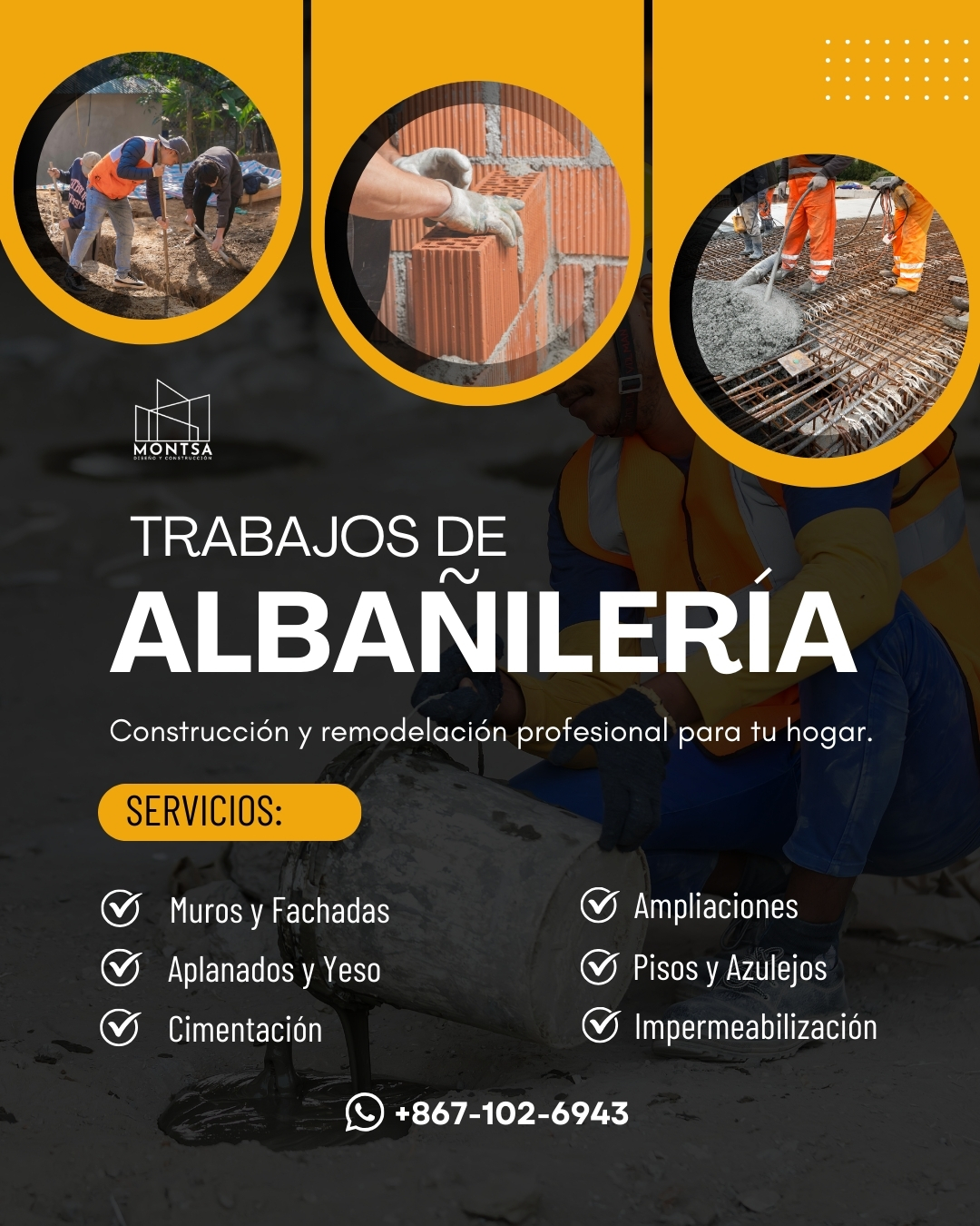 Montsa Diseño y Construcción Facebook ad: ¿Buscas un albañil de confianza?