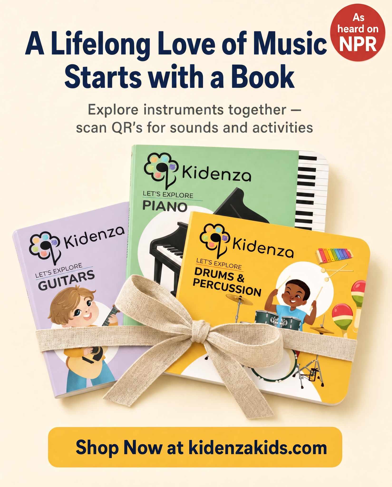 Kidenza_Kids Facebook ad: A Lifelong Love of Music Starts with a Book