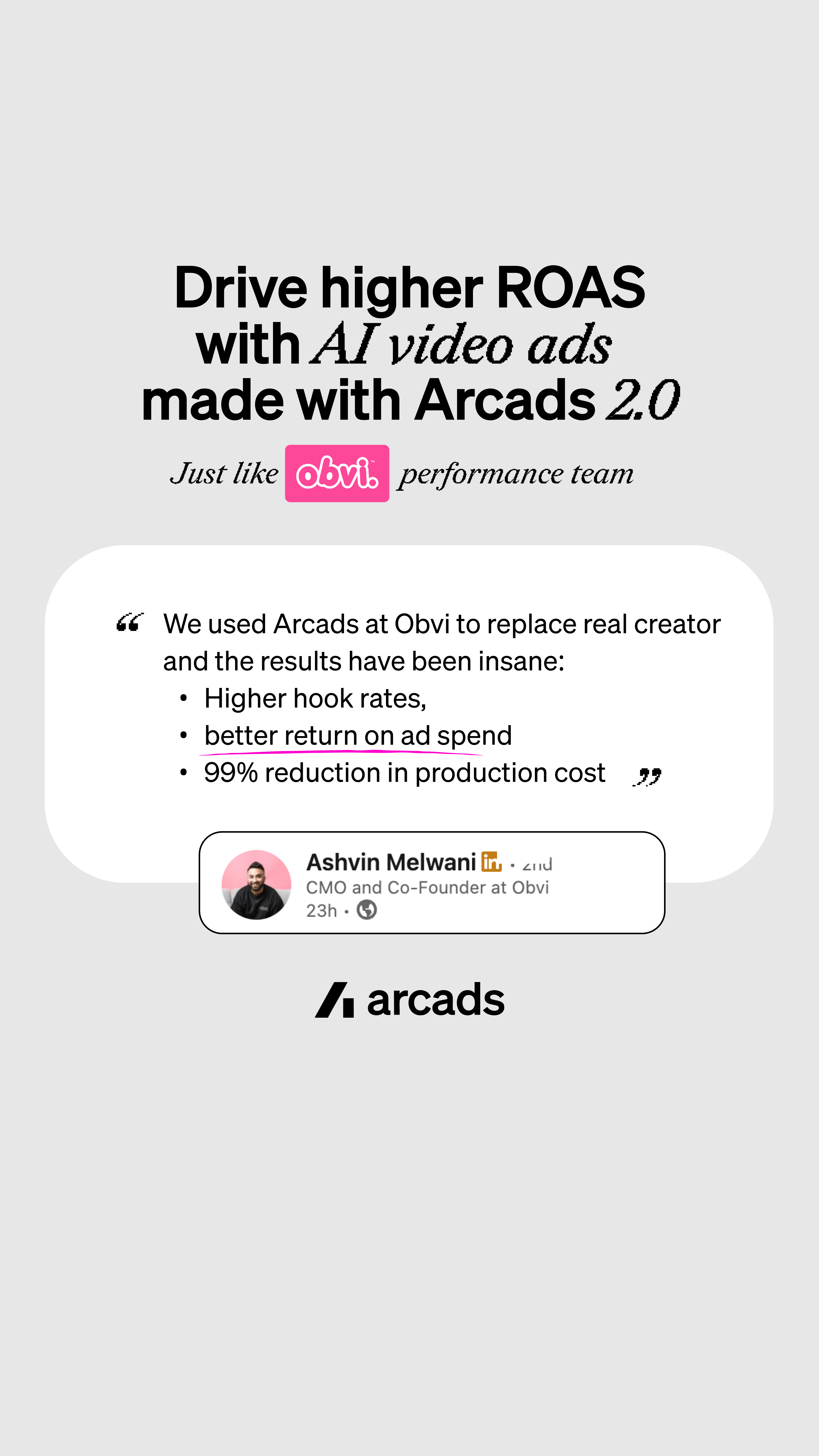 Arcads AI Facebook ad