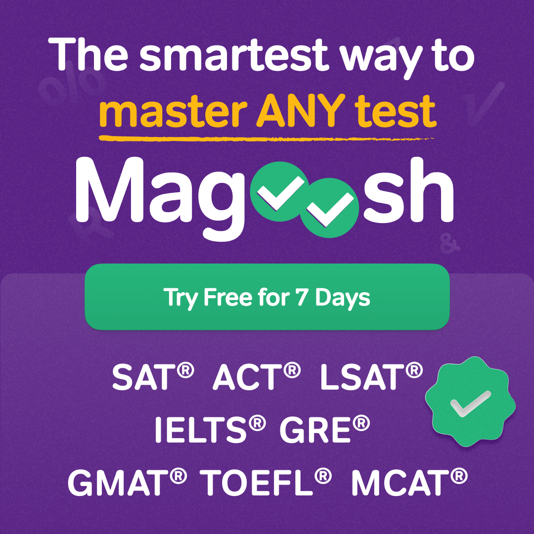 Magoosh Facebook ad: Affordable Test Prep. Big Results