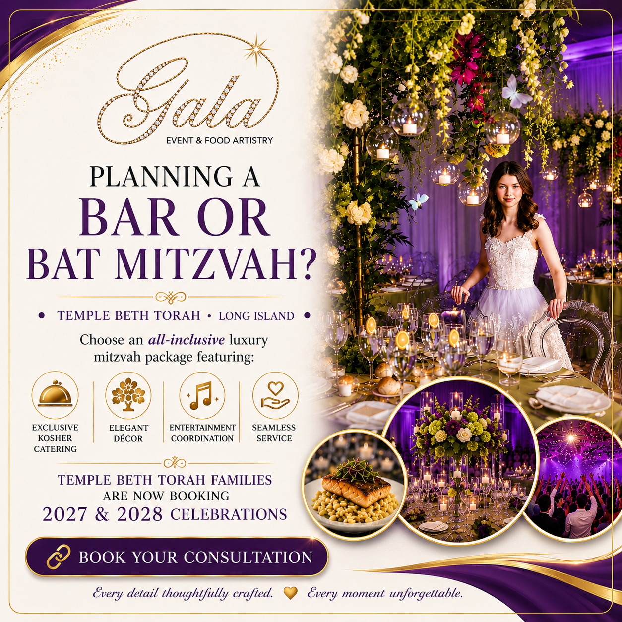Gala Event & Food Artistry Facebook ad