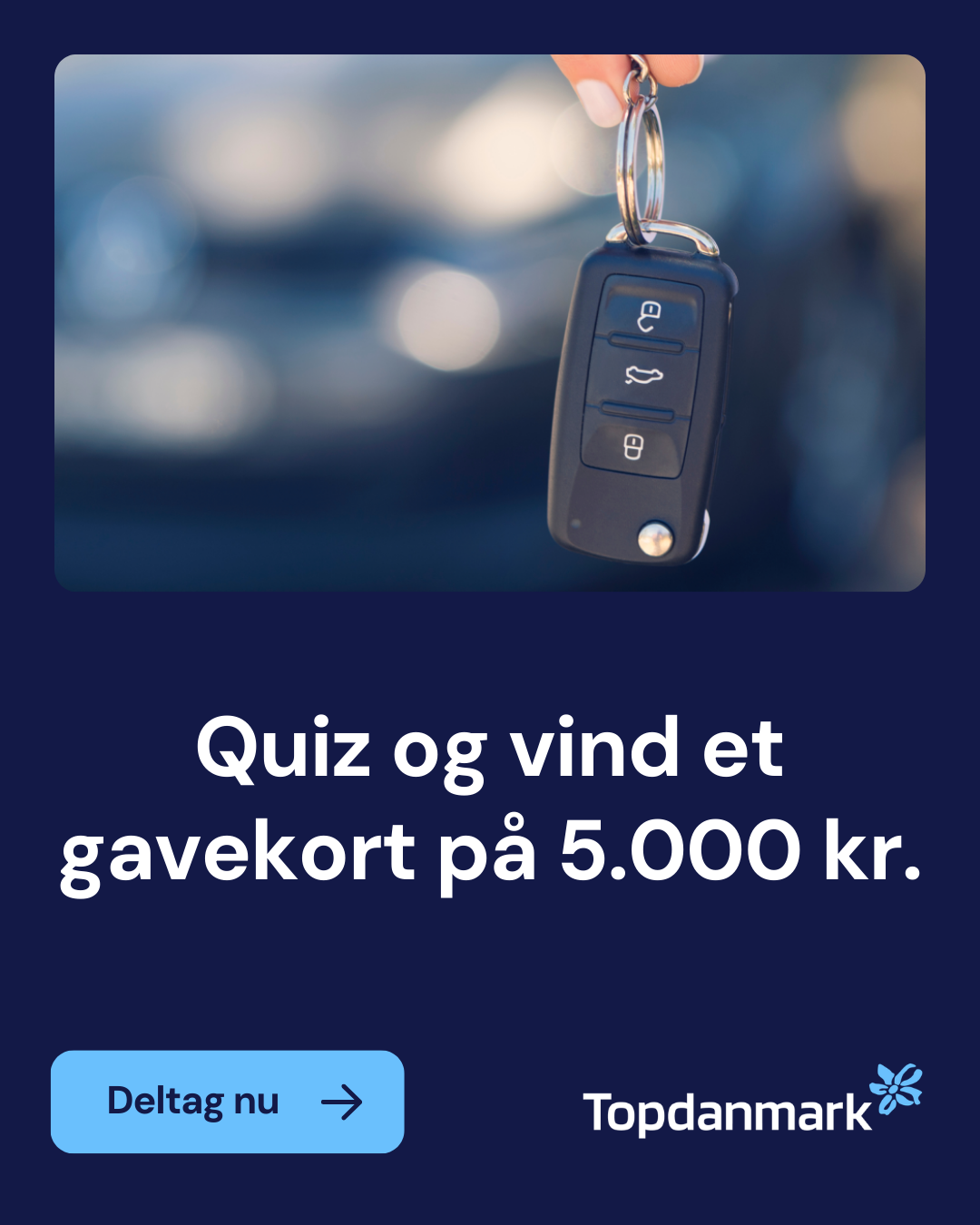 Topdanmark Facebook ad: Deltag i konkurrencen ved at sige ja til markedsføring
