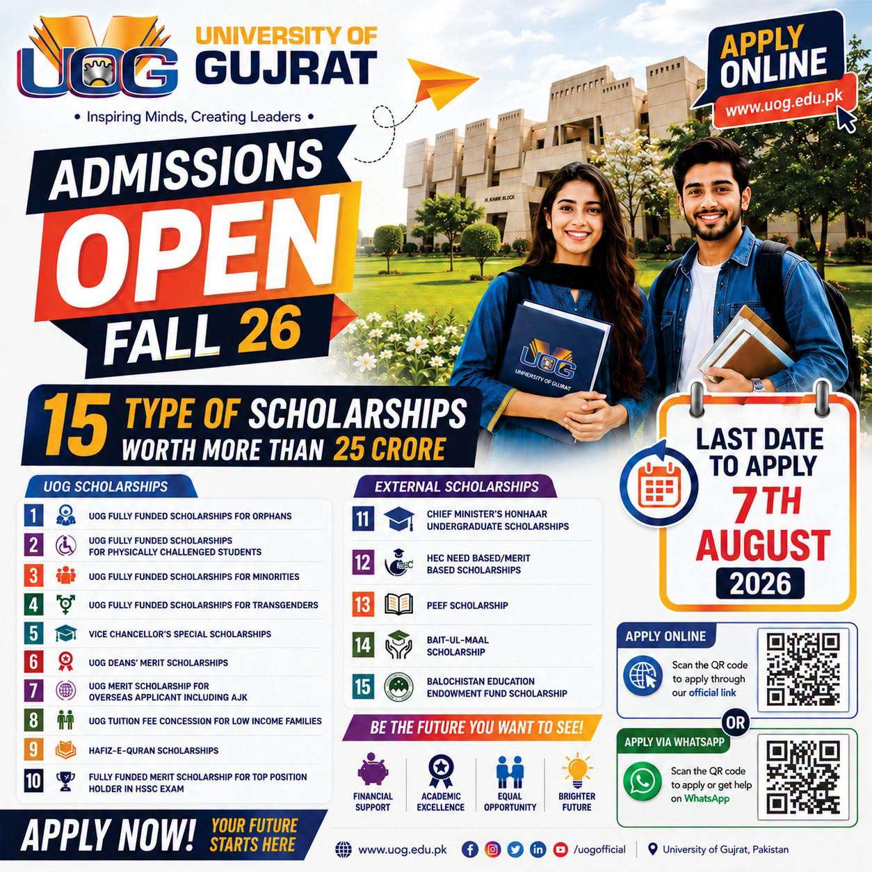 University of Gujrat Facebook ad from Jul 10, 2026