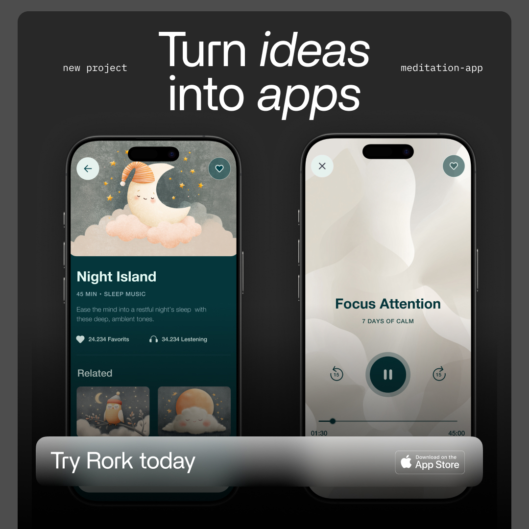 Rork. Build native mobile apps, fast. Facebook ad