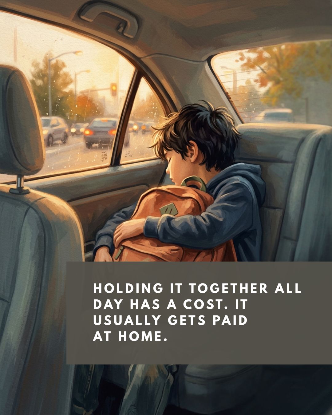 Rooted Rhythm Therapy and Parent Coaching Facebook ad: SOME KIDS DON'T STRUGGLE WITH SCHOOL. THEY STRUGGLE WITH…