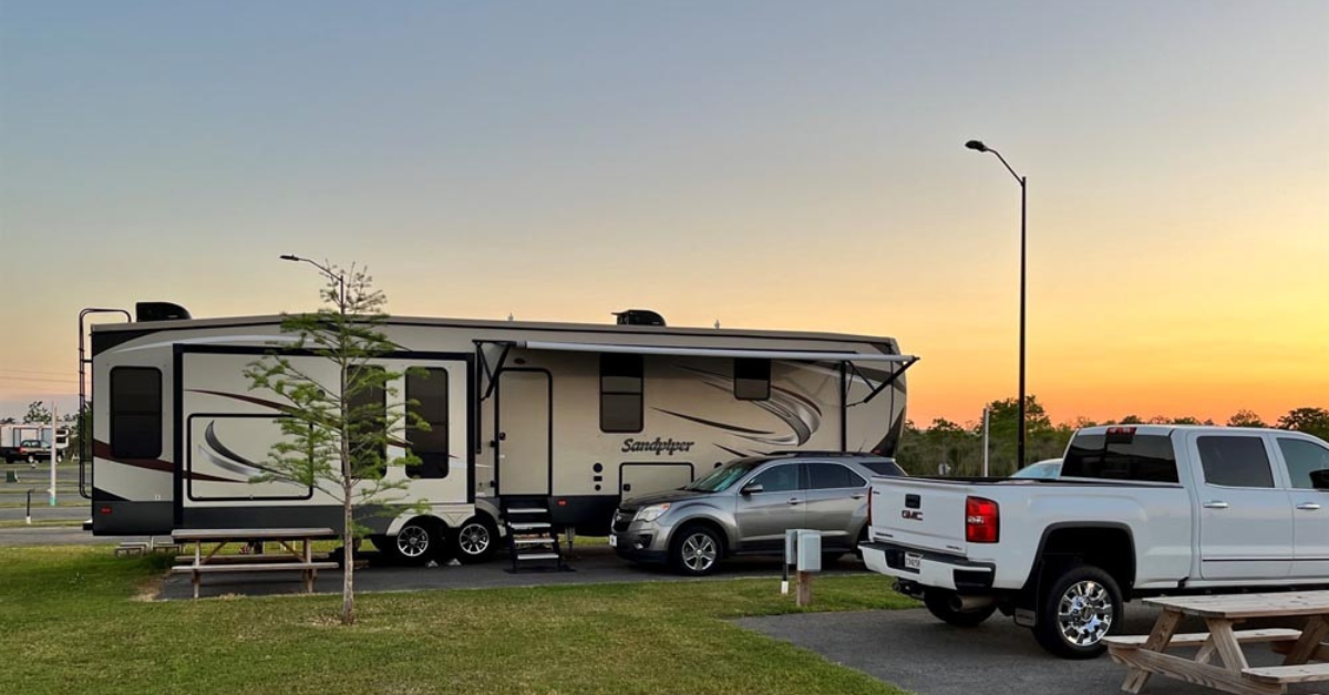 Lake Charles RV Resort Facebook ad: Lake Charles RV Resort is the perfect destination…