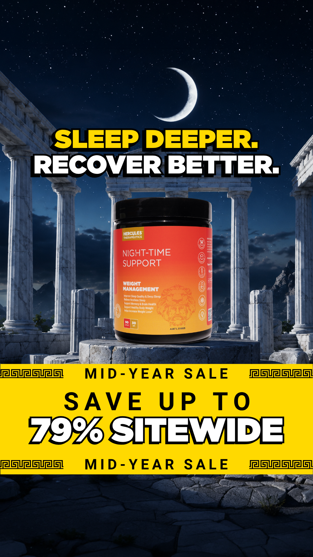 Hercules Supplements Aust Facebook ad