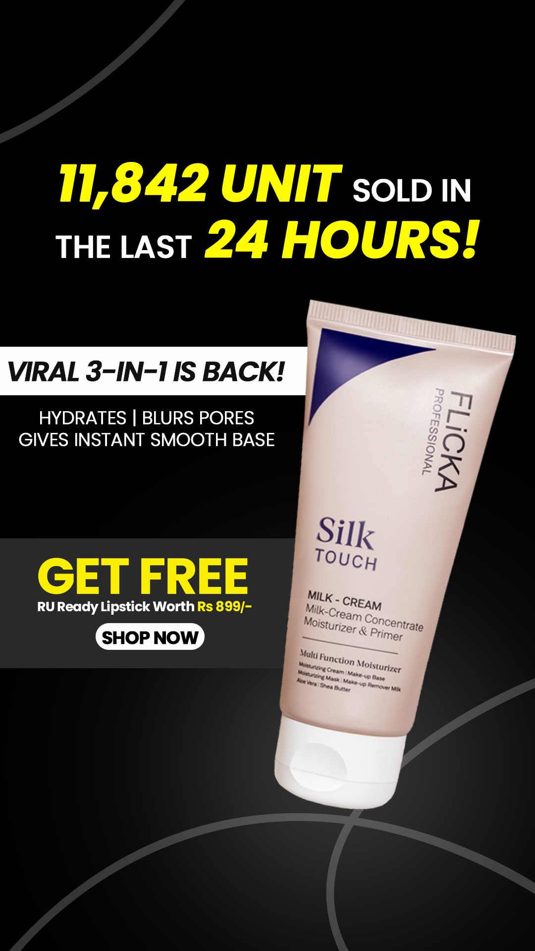 Flicka Cosmetics Facebook ad