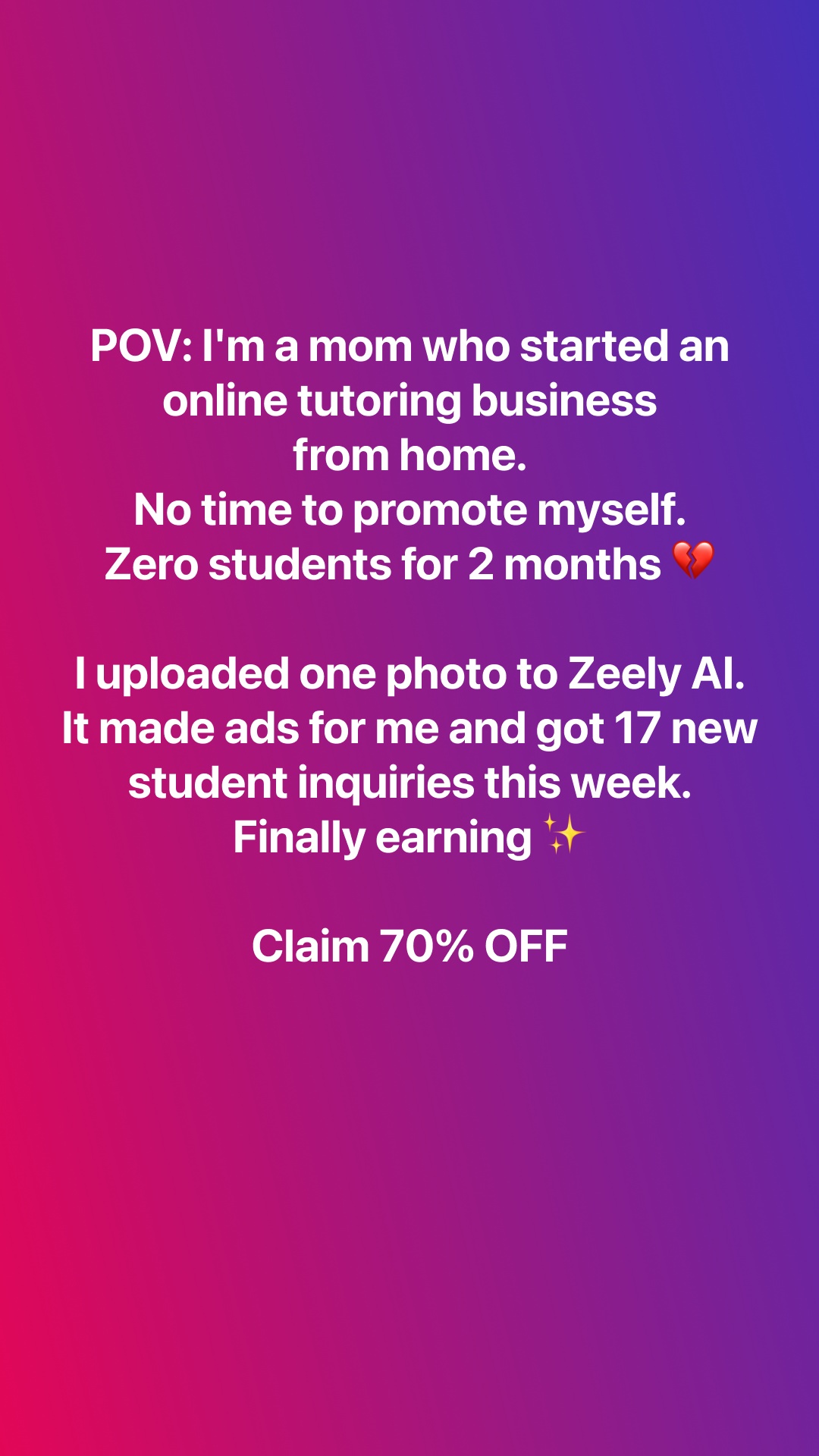 Zeely Facebook ad