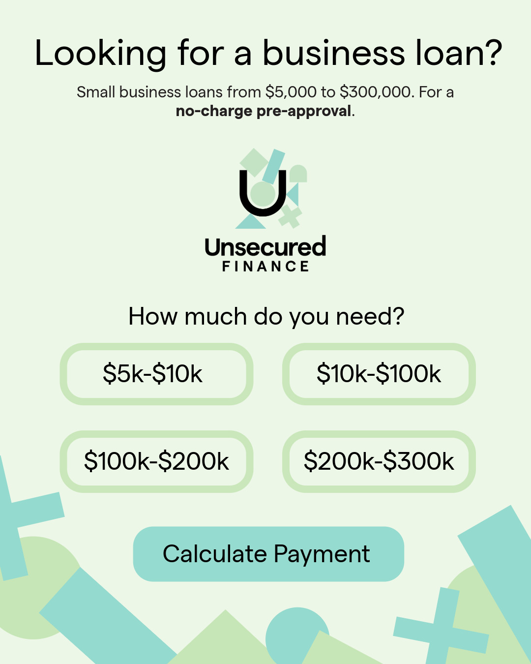 Unsecured Finance Facebook ad