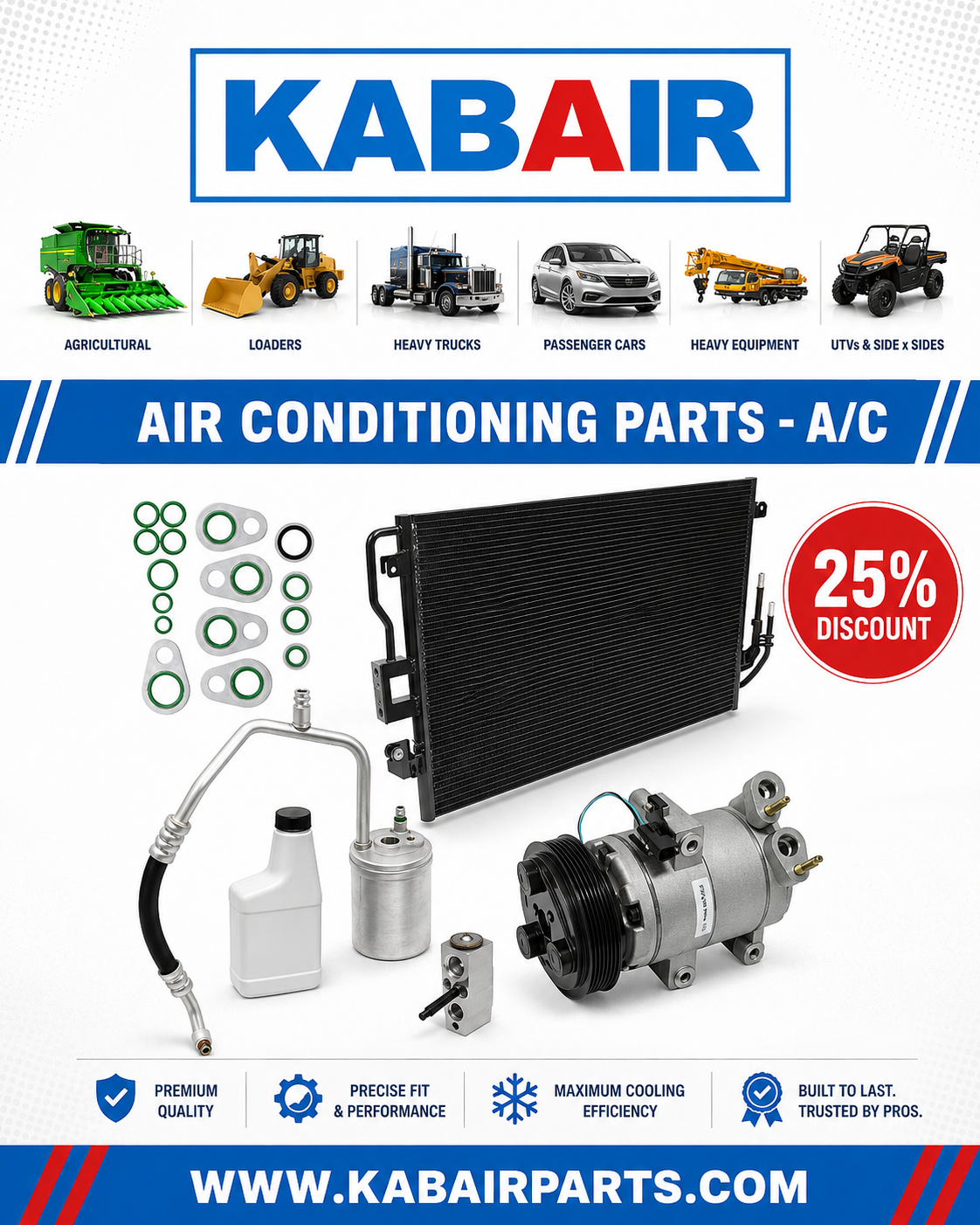 Kabair Facebook ad: FIND THE RIGHT A/C PART -