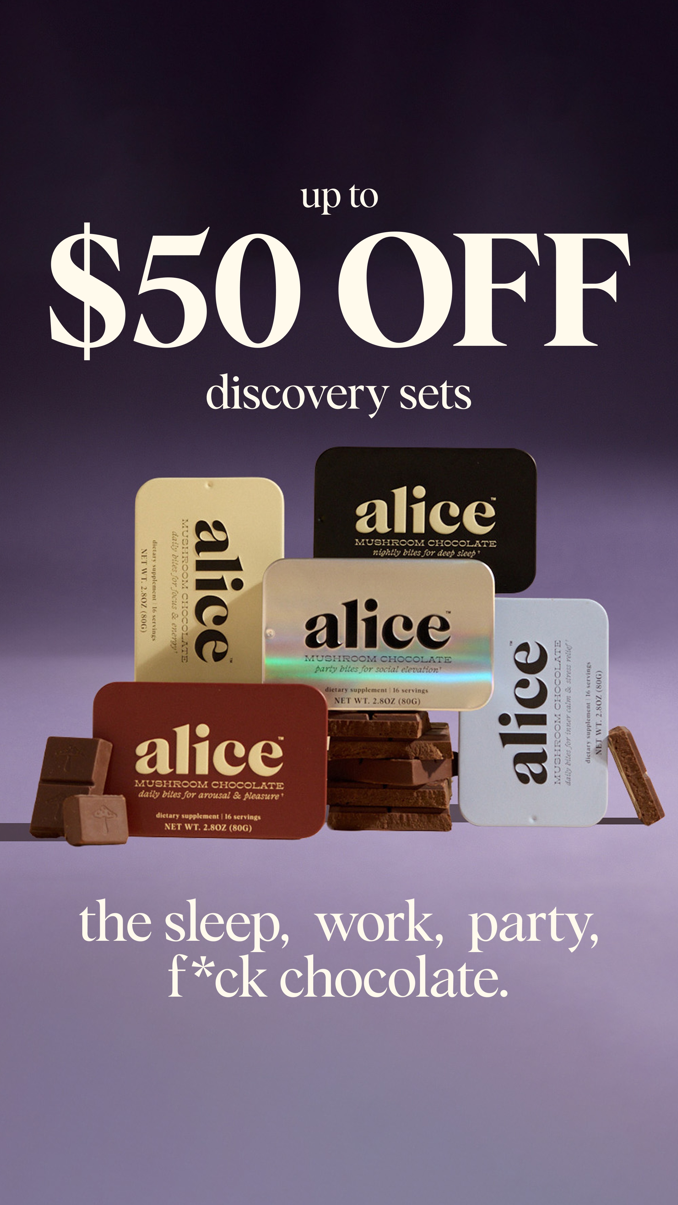 Alice Mushrooms Facebook ad
