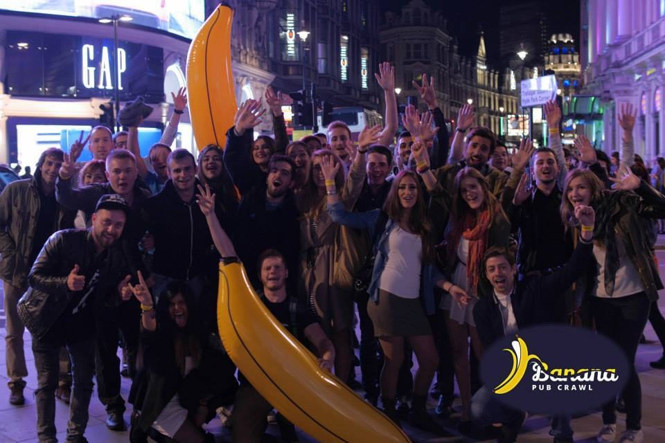 Banana Pub Crawl London Facebook ad