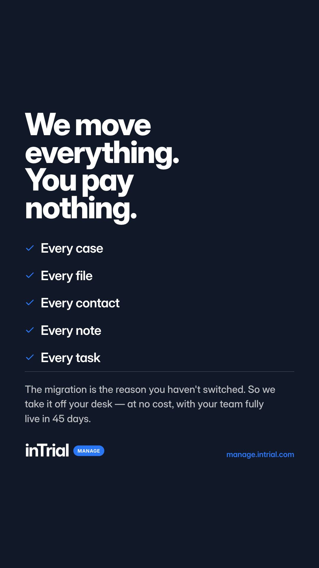 InTrial Manage Facebook ad from Aug 5, 2026