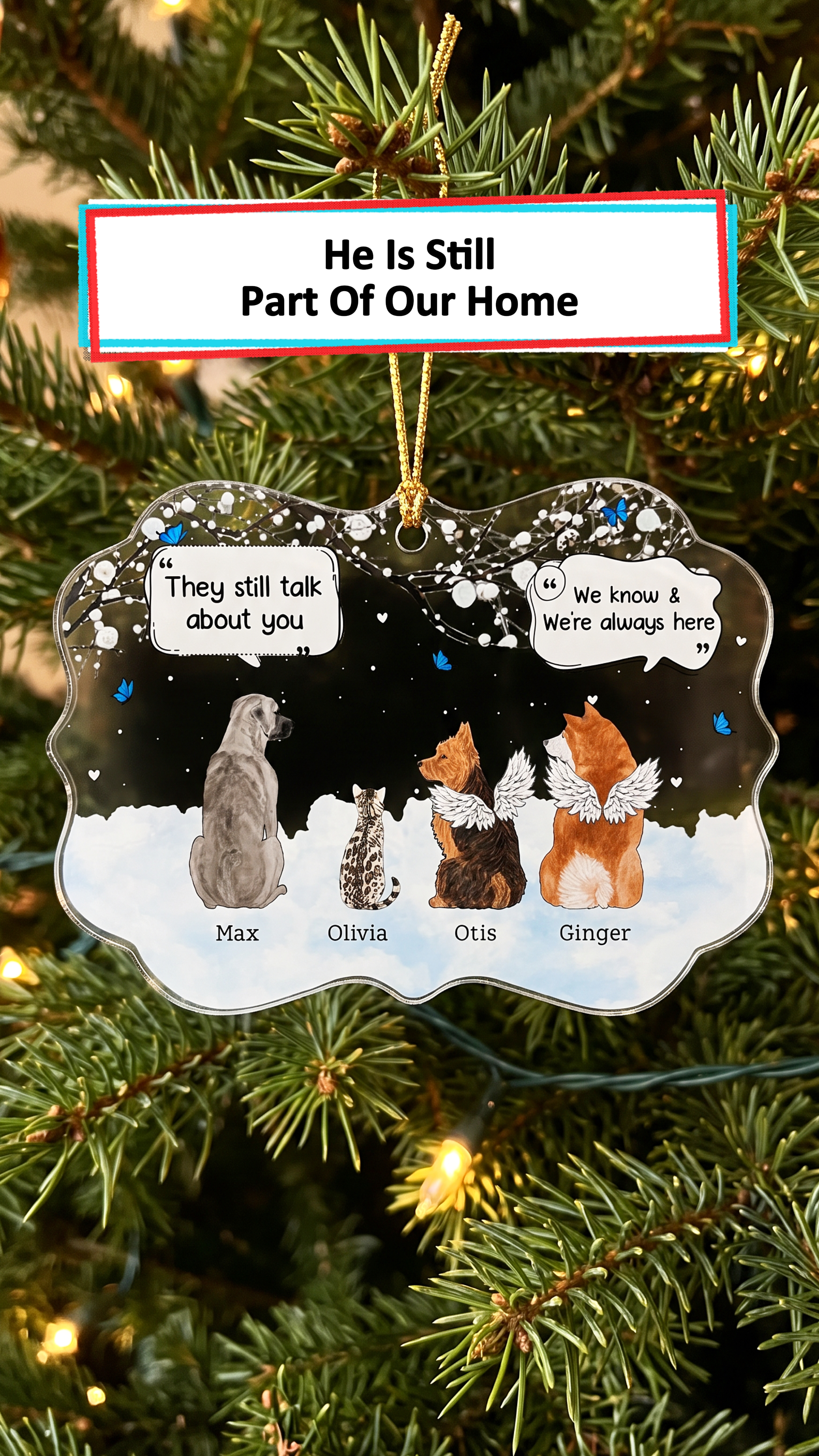 Wander Prints Unique Gift Facebook ad: Honor the pet your family misses this Christmas with an…